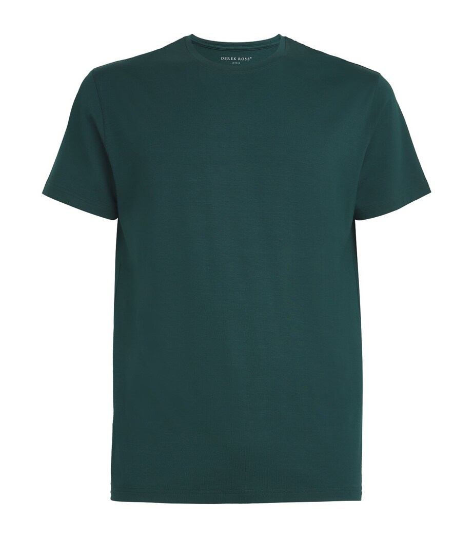 Derek Rose Mens Basel T-Shirt Green Image 1