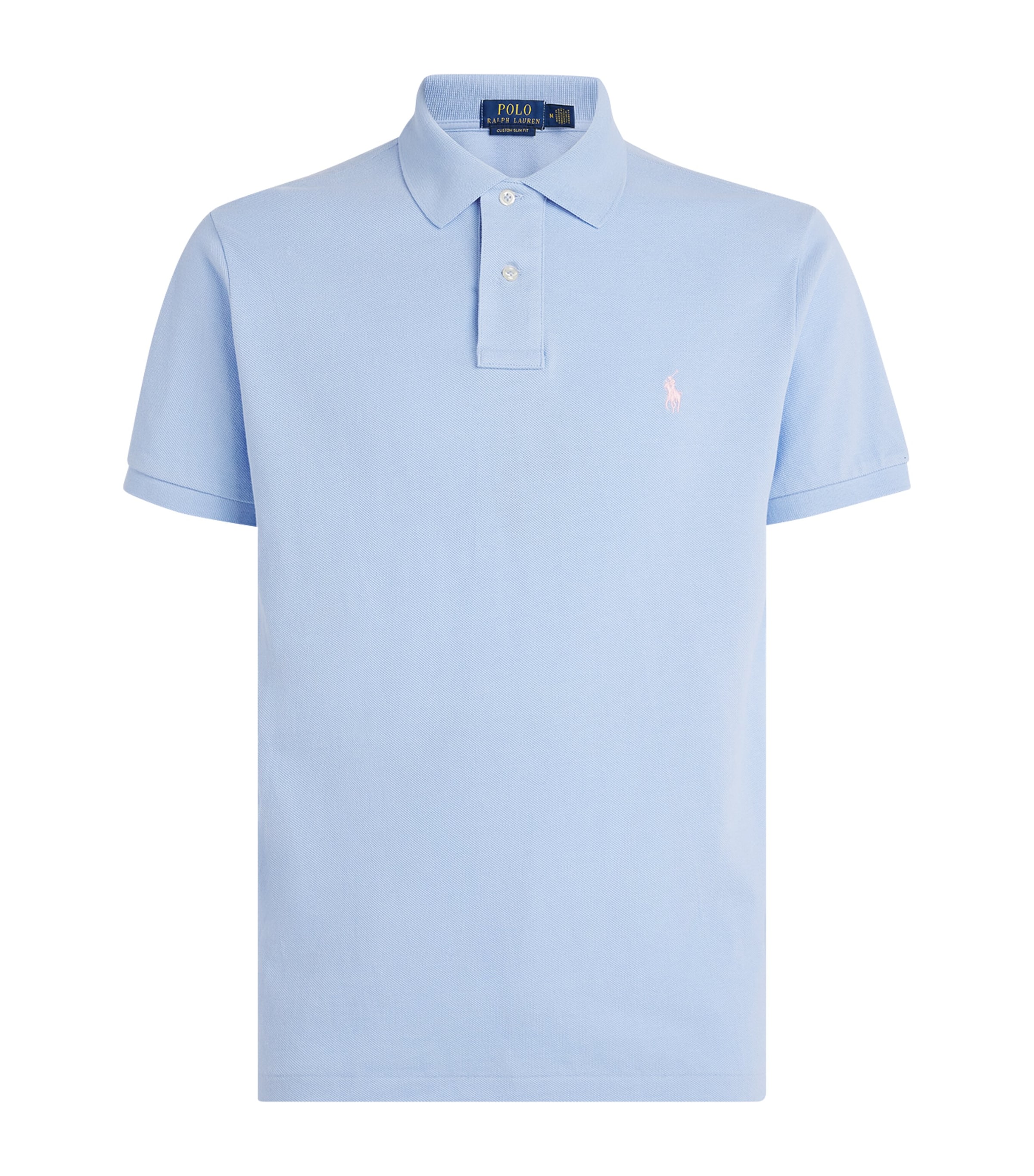 Polo Ralph Lauren Mens Cotton Mesh Custom-Fit Polo Shirt Pebble Image 1