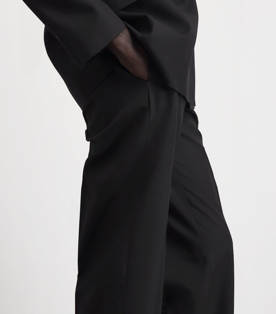 Jil Sander Womens Virgin Wool Tailored Trousers Black Image 3