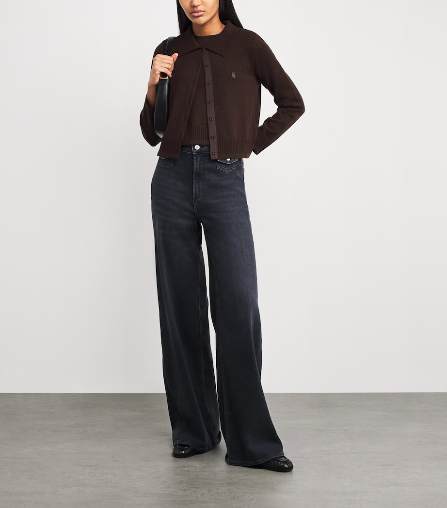 Wool-Cashmere Cardigan CHOCOLATE Image 2