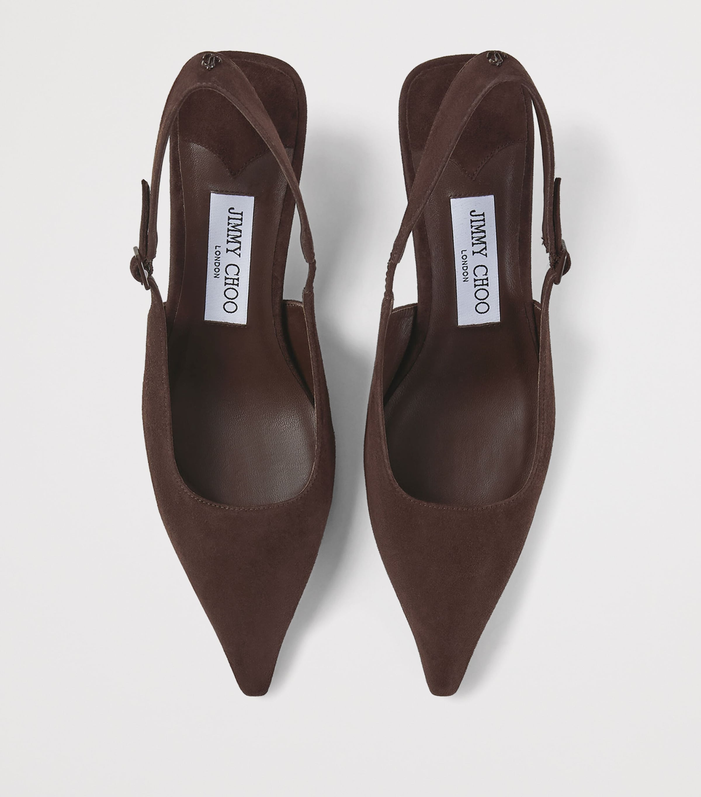Jimmy Choo Amel 50 Leather Slingback Pumps Chocolate Image 5