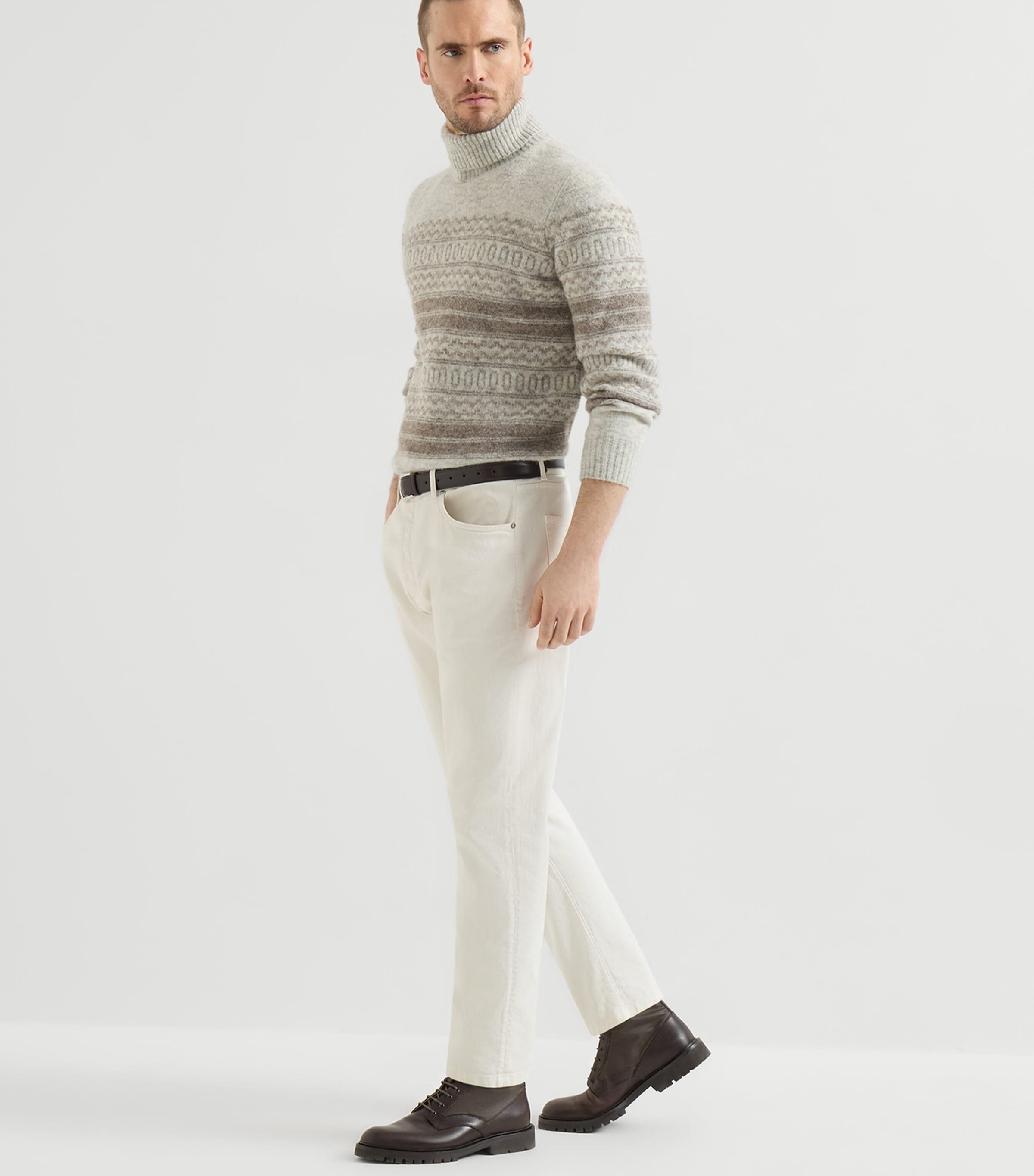 Brunello Cucinelli Mens Comfort Denim Five-Pocket Trousers Image 4