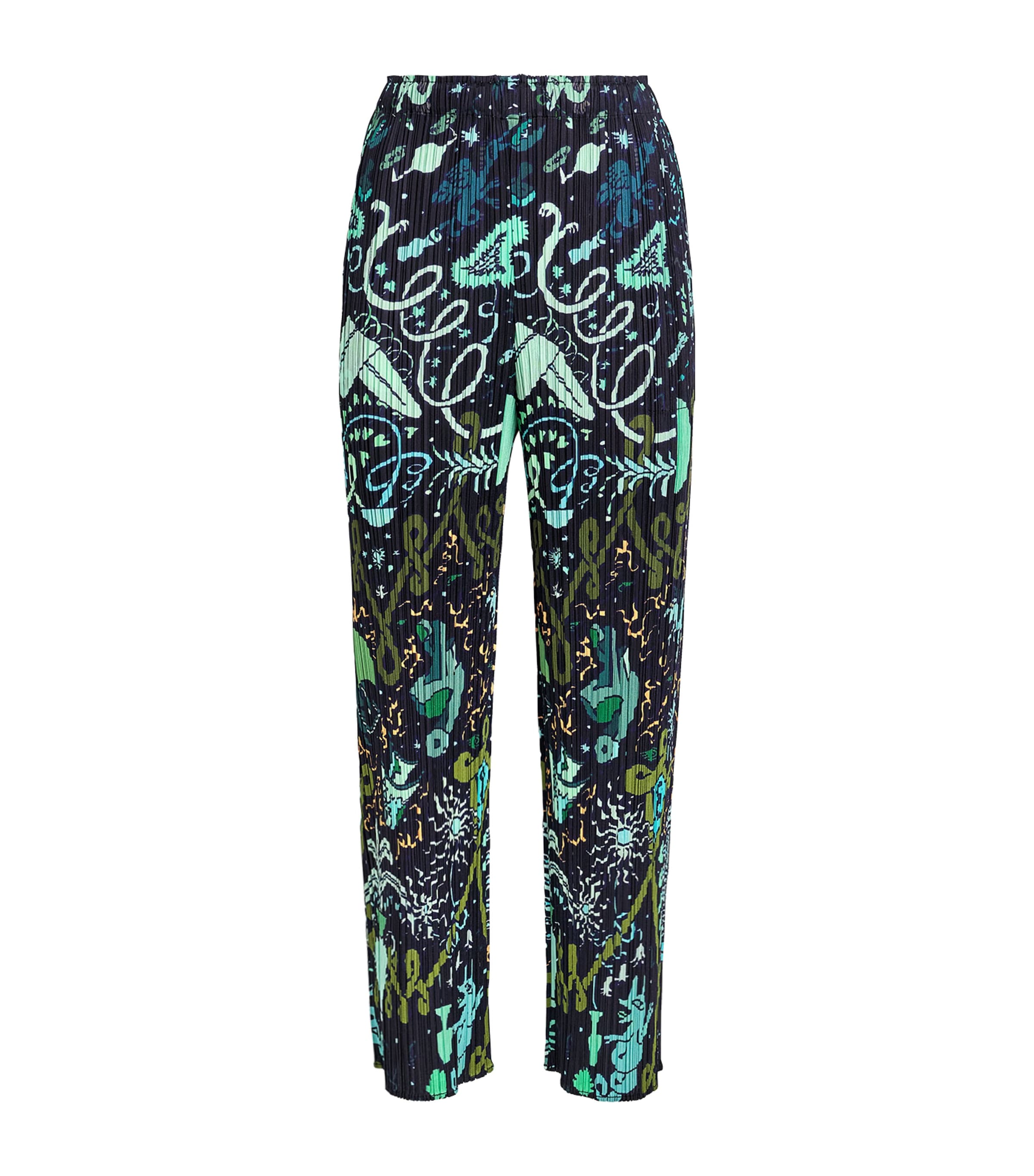 Shop Issey Miyake Interplanetary Straight Trousers In Black