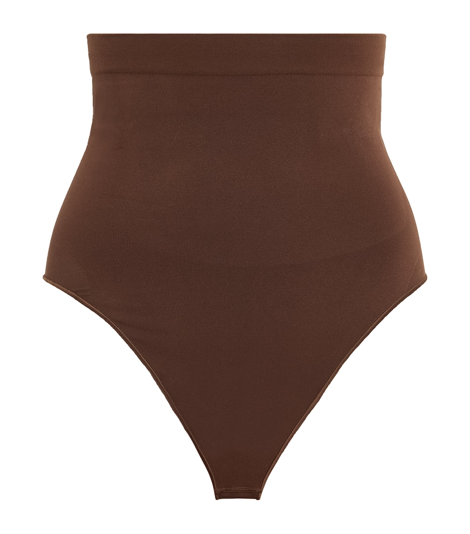 Skims Seamless Sculpt High-Waist Thong Cocoa