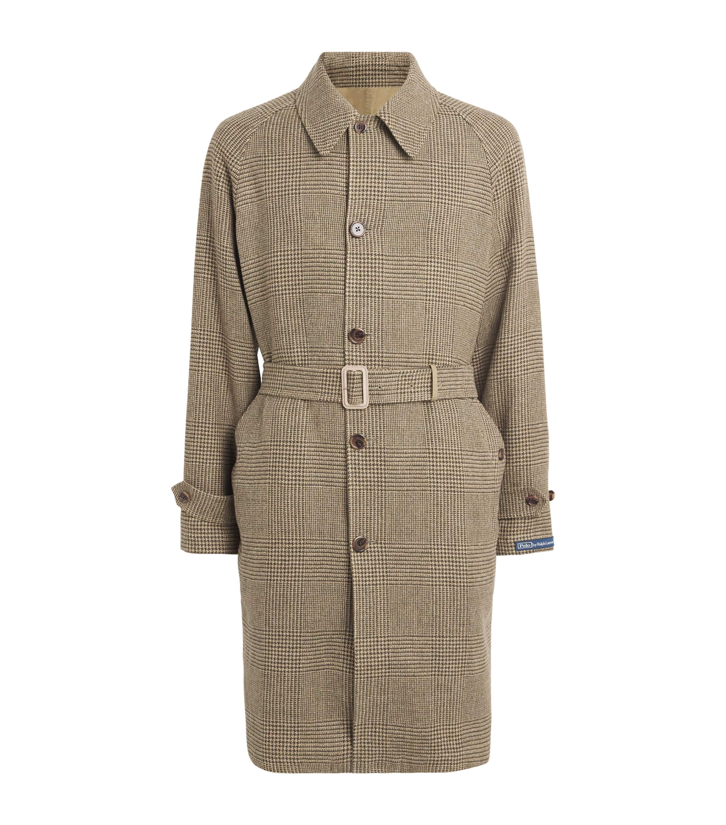 POLO RALPH LAUREN TWEED-POPLIN REVERSIBLE OVERCOAT