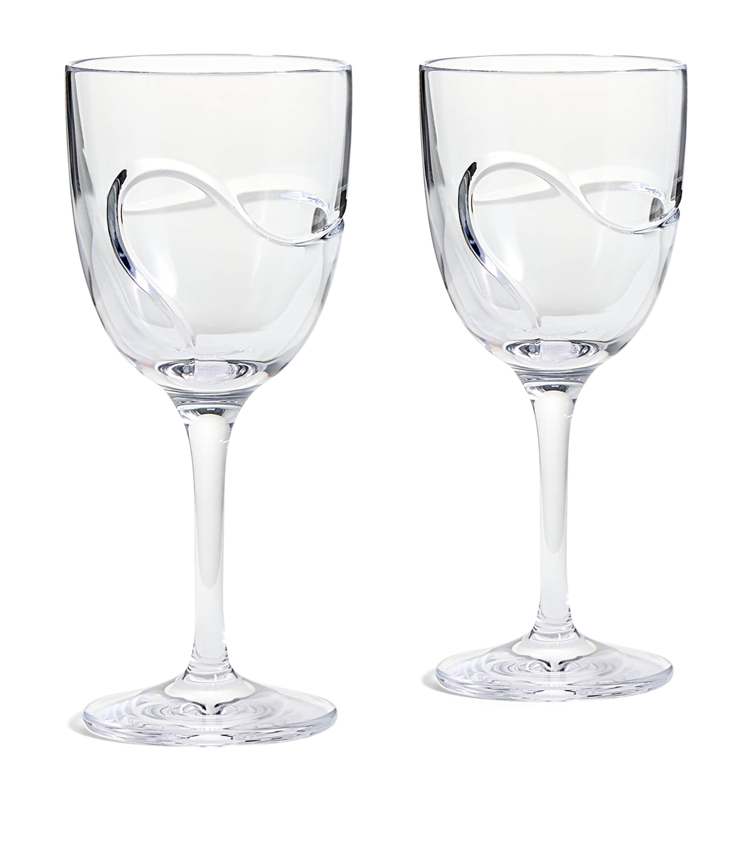 Wedgwood x Vera Wang Luxe Graphite White Wine Glasses (Set of 2) Clear Image 1