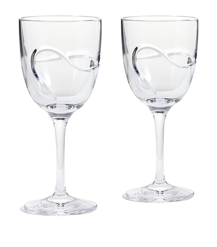 Wedgwood x Vera Wang Luxe Graphite White Wine Glasses (Set of 2) Clear Image 1