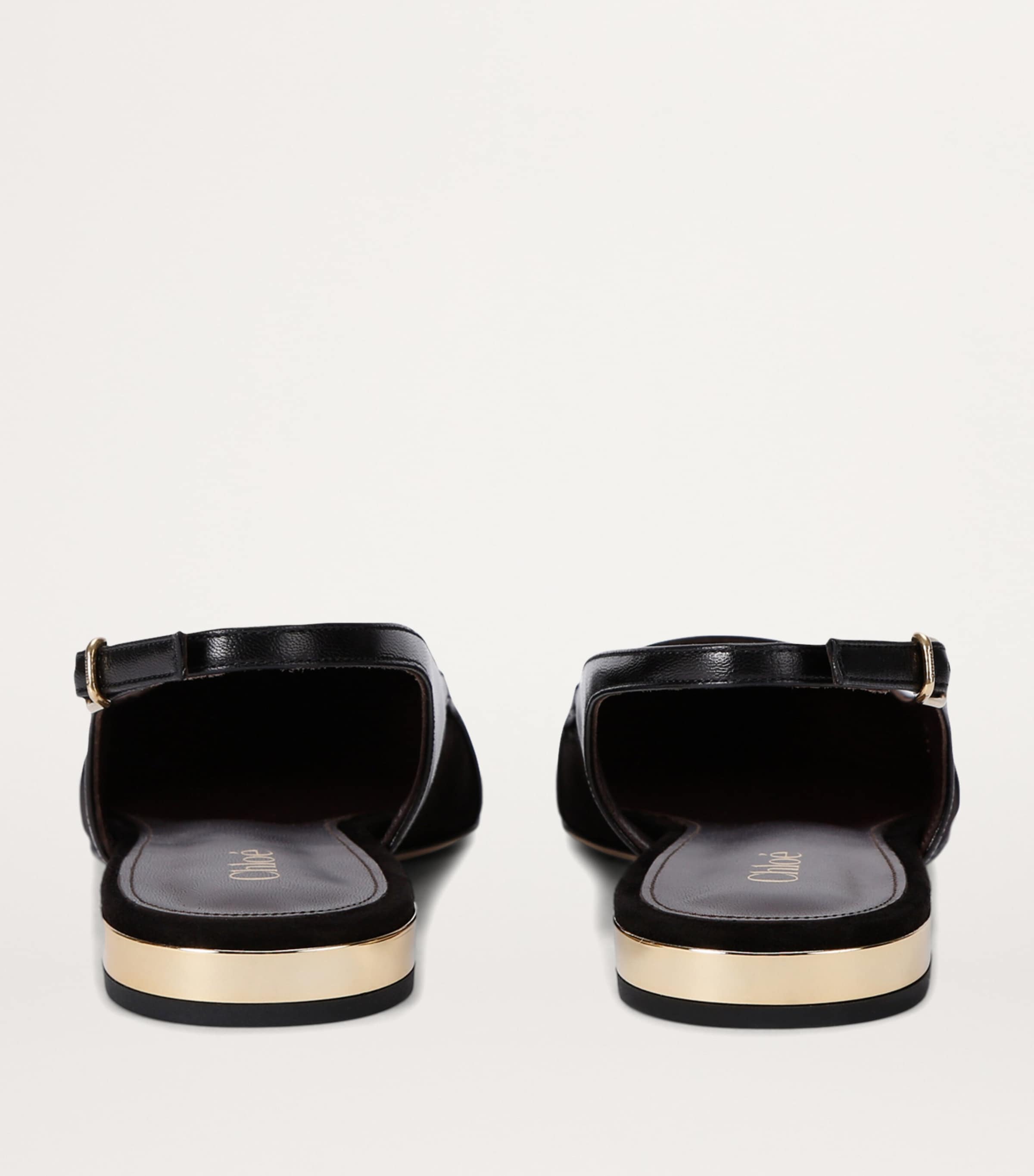 Chloé Leather Saada Slingback Flats Black Image 2