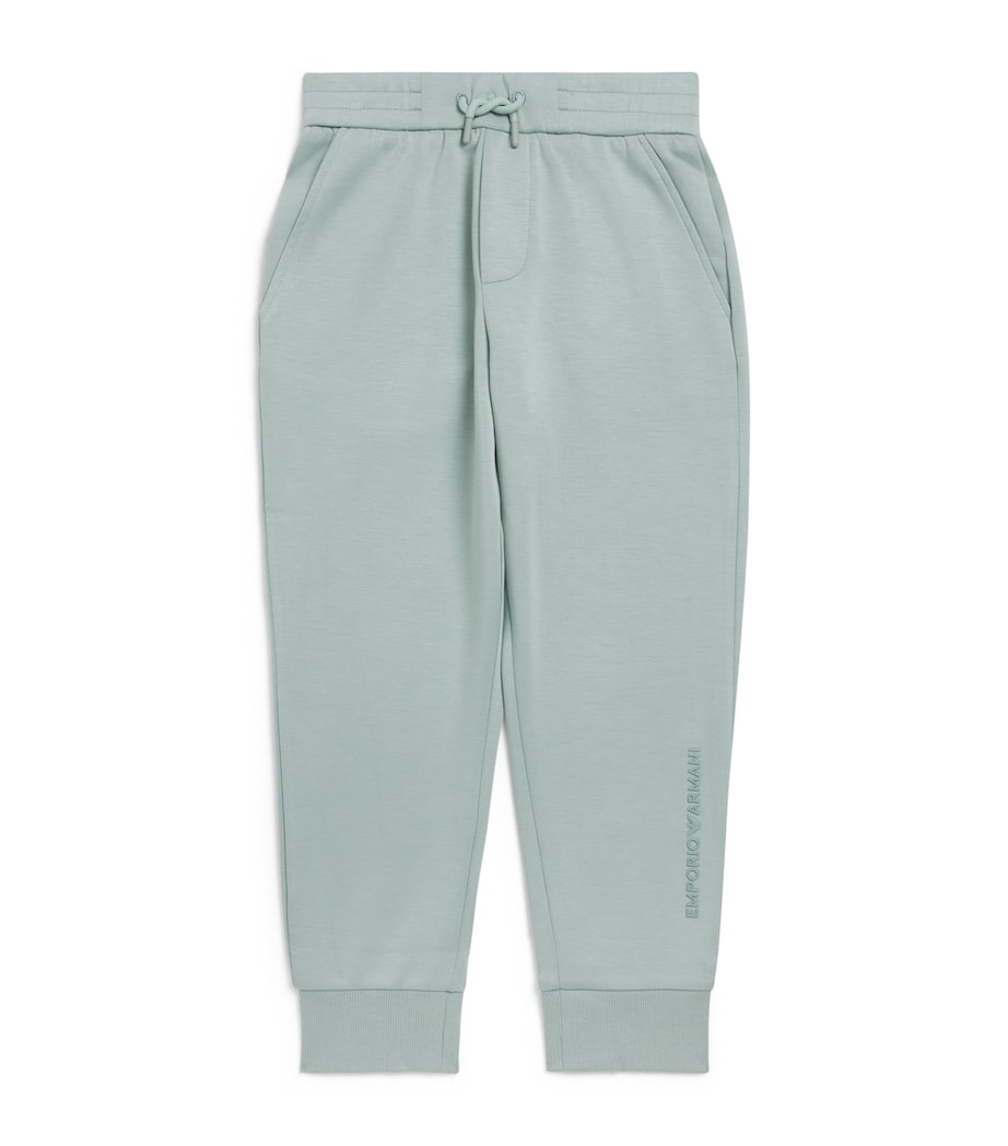 Emporio Armani Kids Double-Knit Sweatpants (4-16 Years) Iceberg Green Image 1