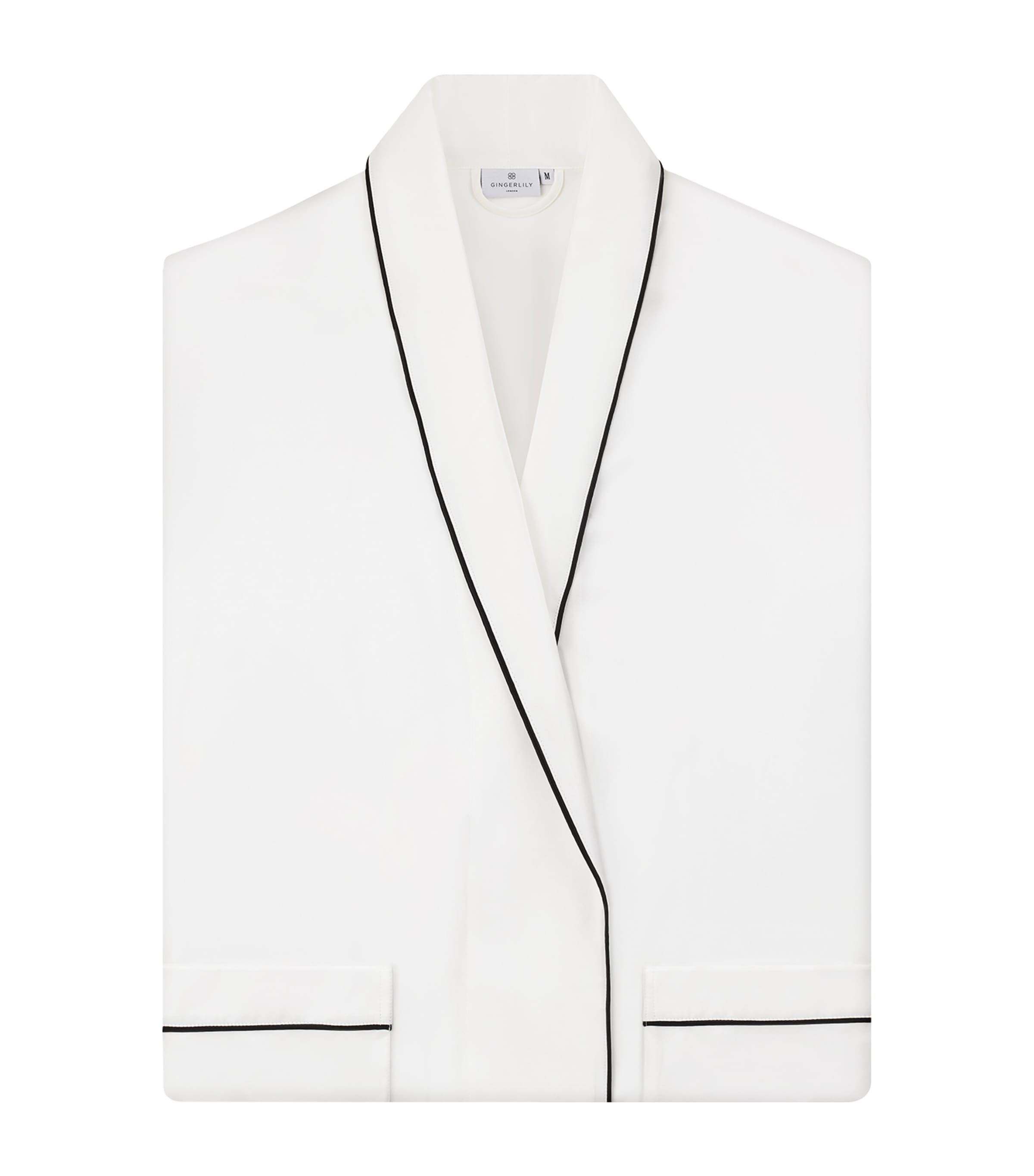 Small Mulberry Silk Dressing Gown IVORY Image 2