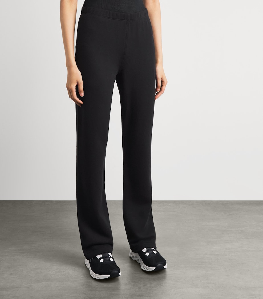 ÉTERNE Womens Cotton-Modal Straight-Leg Sweatpants Blk Black Image 4