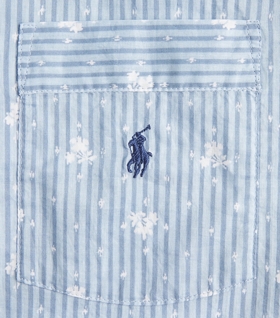 Polo Ralph Lauren Womens Cotton Floral Stripe Pyjama Set Vintage Flral Stripe Image 6