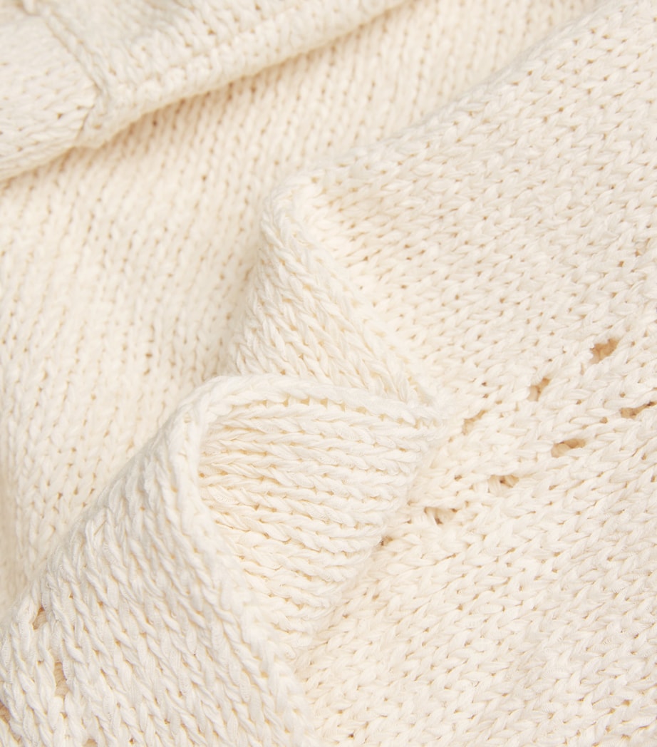 Cotton-Blend Peplum Aurelie Sweater COWRIE Image 5