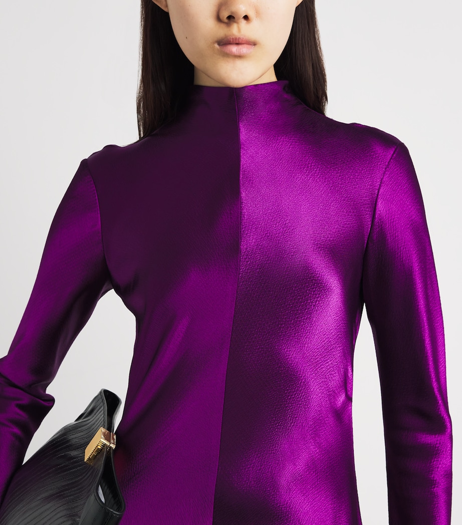 FFORME Womens Satin Mila Maxi Dress Violet Image 3