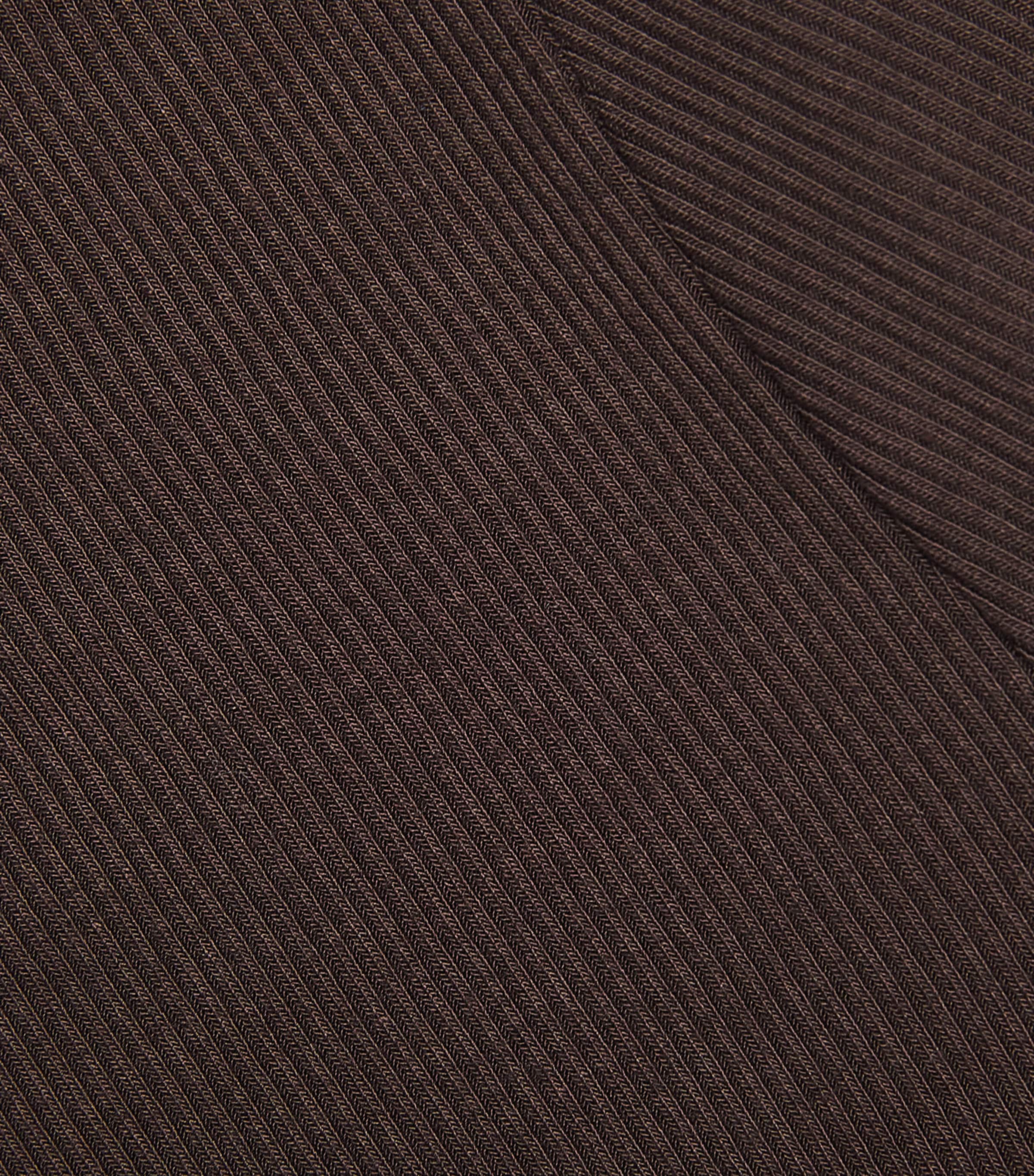 High-Neck Henrietta Top DARK CHOCOLATE Image 5