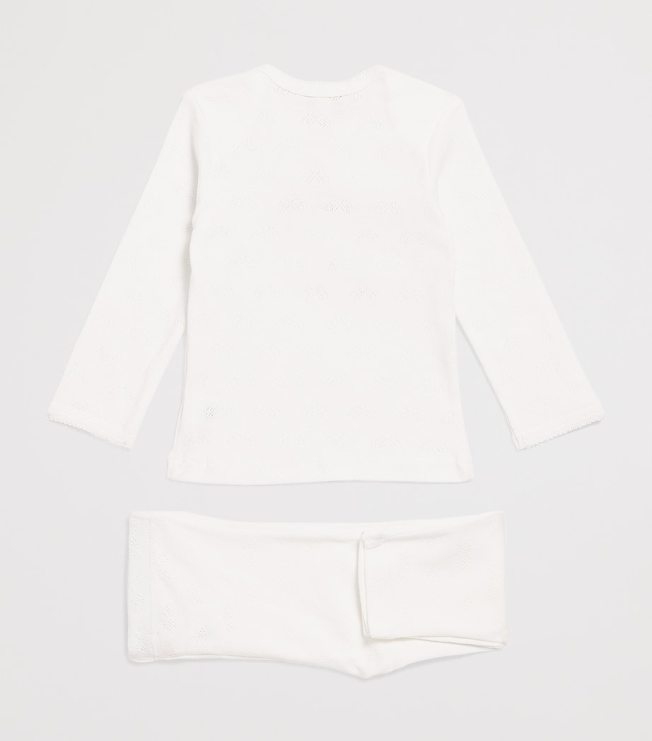 Organic Cotton Angel Wing Pyjama Set (0-18 Months) WHITE Image 2