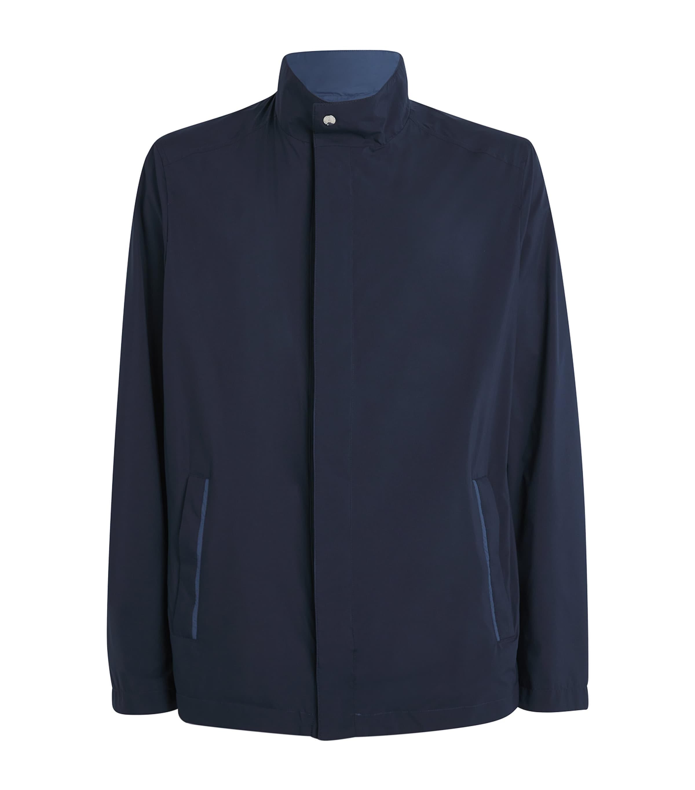Paul & Shark Reversible Typhoon Platinum Jacket In Blue