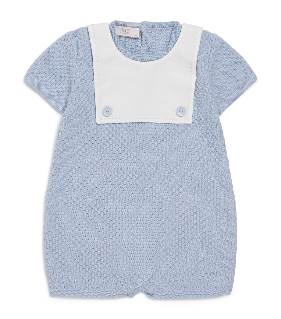 Cotton Knitted Espuma Playsuit (1-24 Months) 801 H82 SKY BLUE Image 1