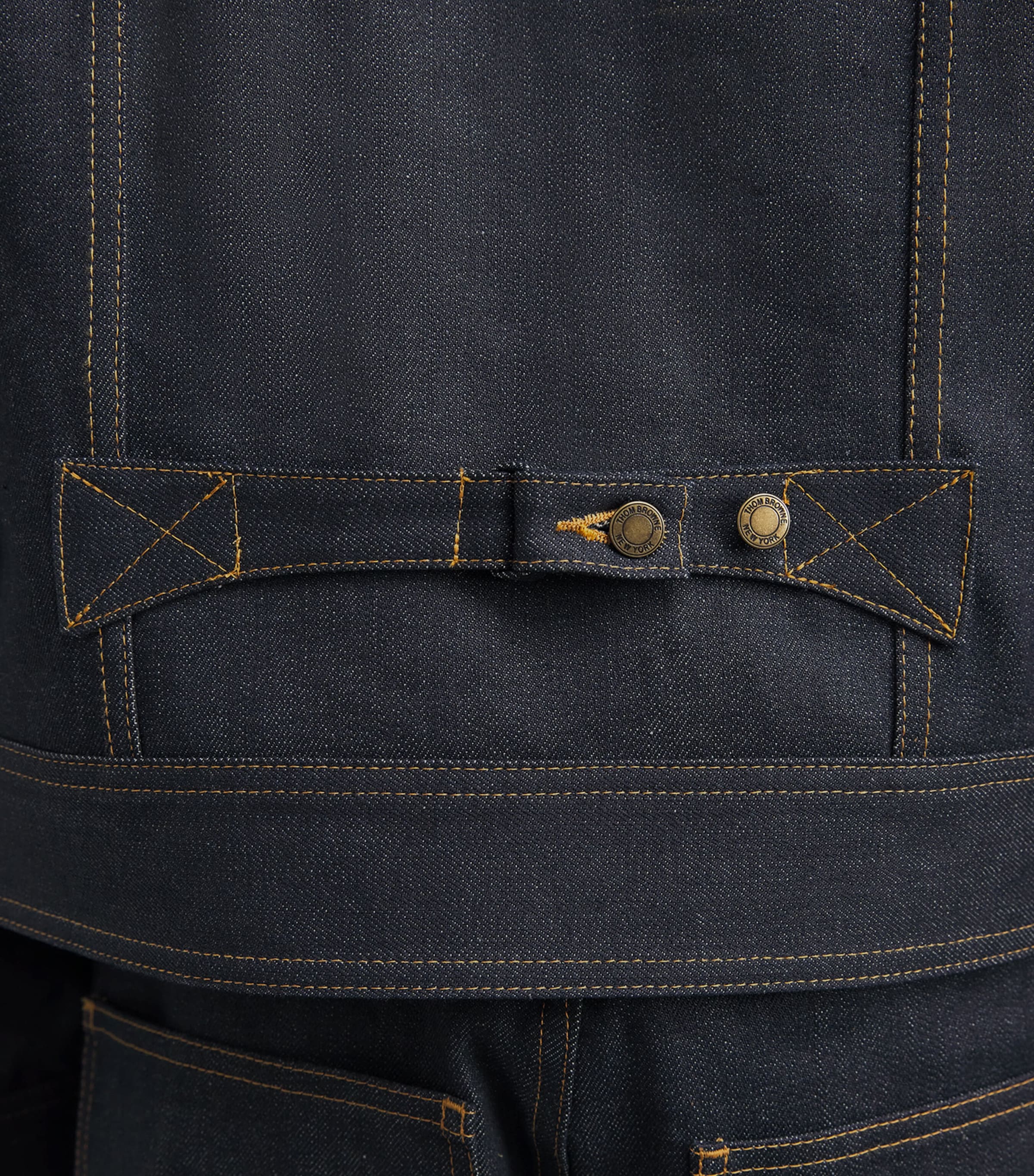 Thom Browne Mens Selvedge Denim Jacket Navy Image 3