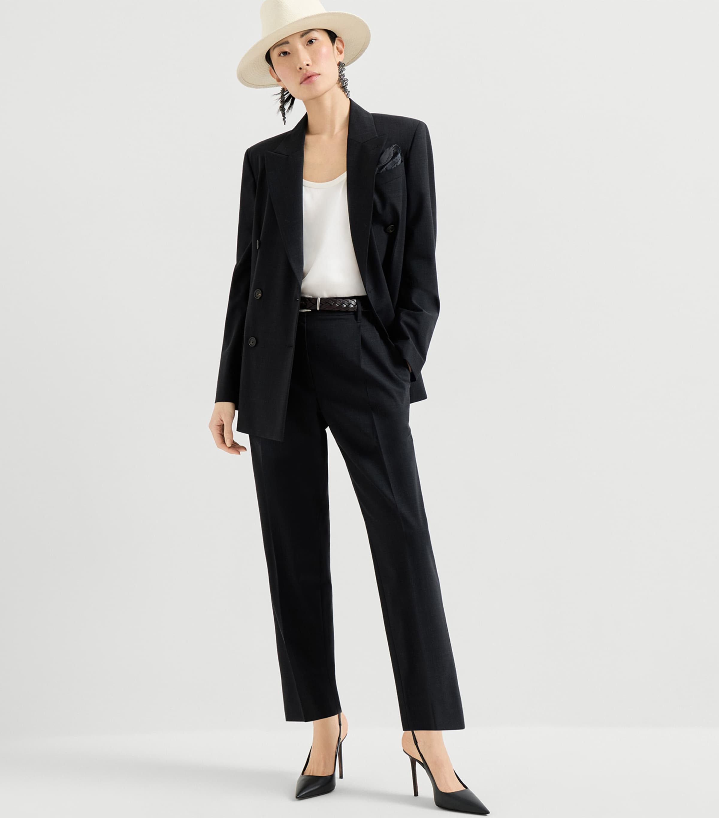 Brunello Cucinelli Womens Tropical Luxury Wool Blazer Image 2