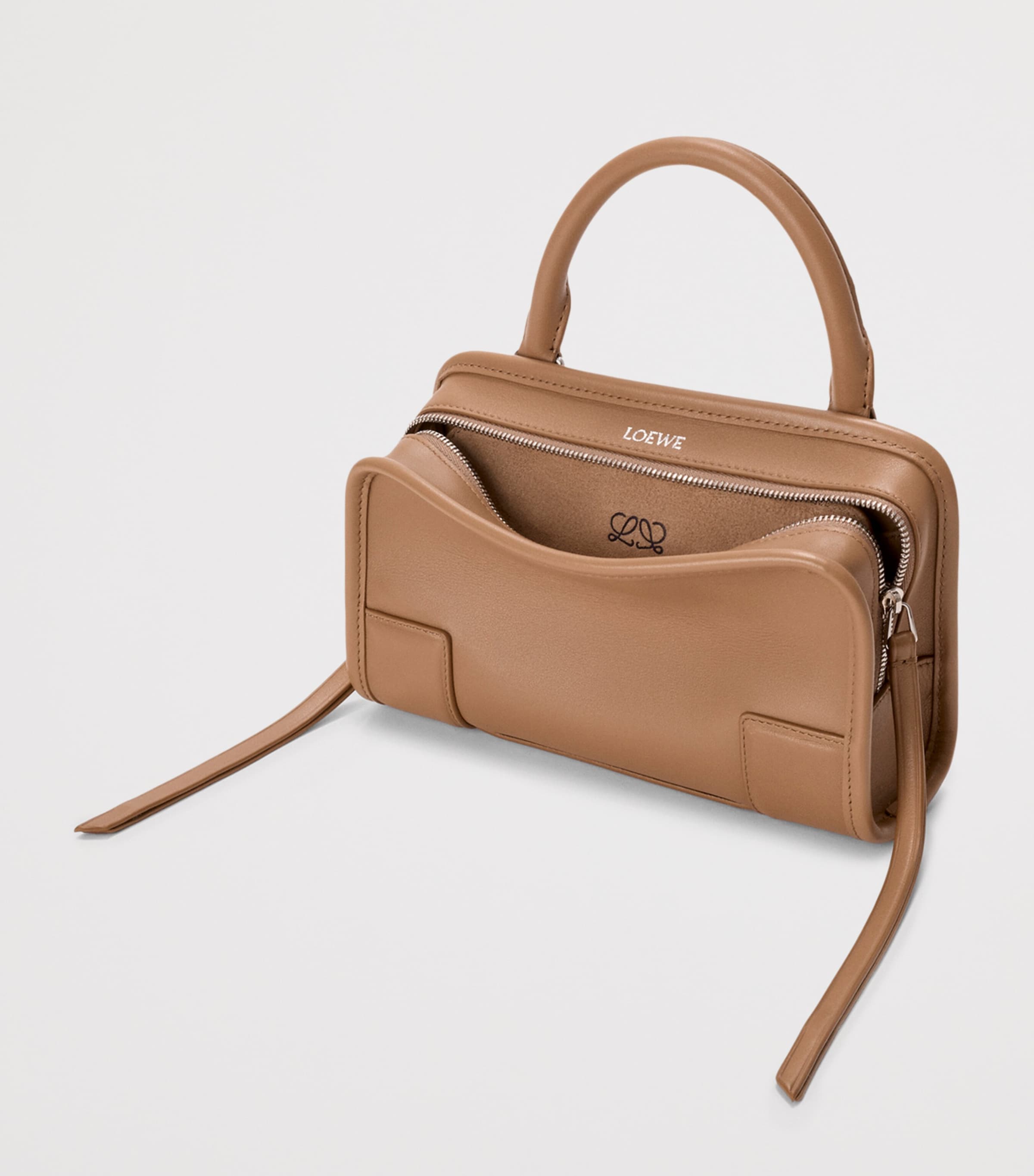LOEWE Mini Calfskin Amazona 180 Top-Handle Bag Mocha Image 4