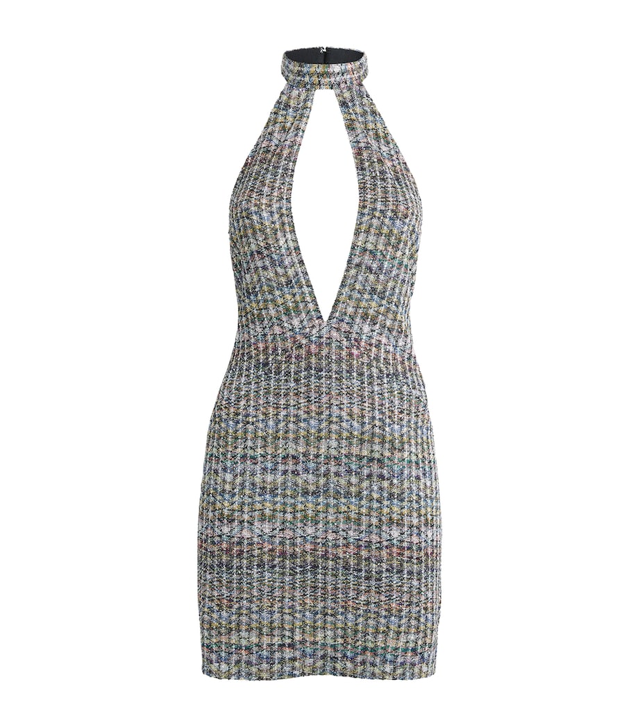 missoni cut out-detail sequinned dress Missoni sequin-embellished Halterneck Mini Dress | Silver