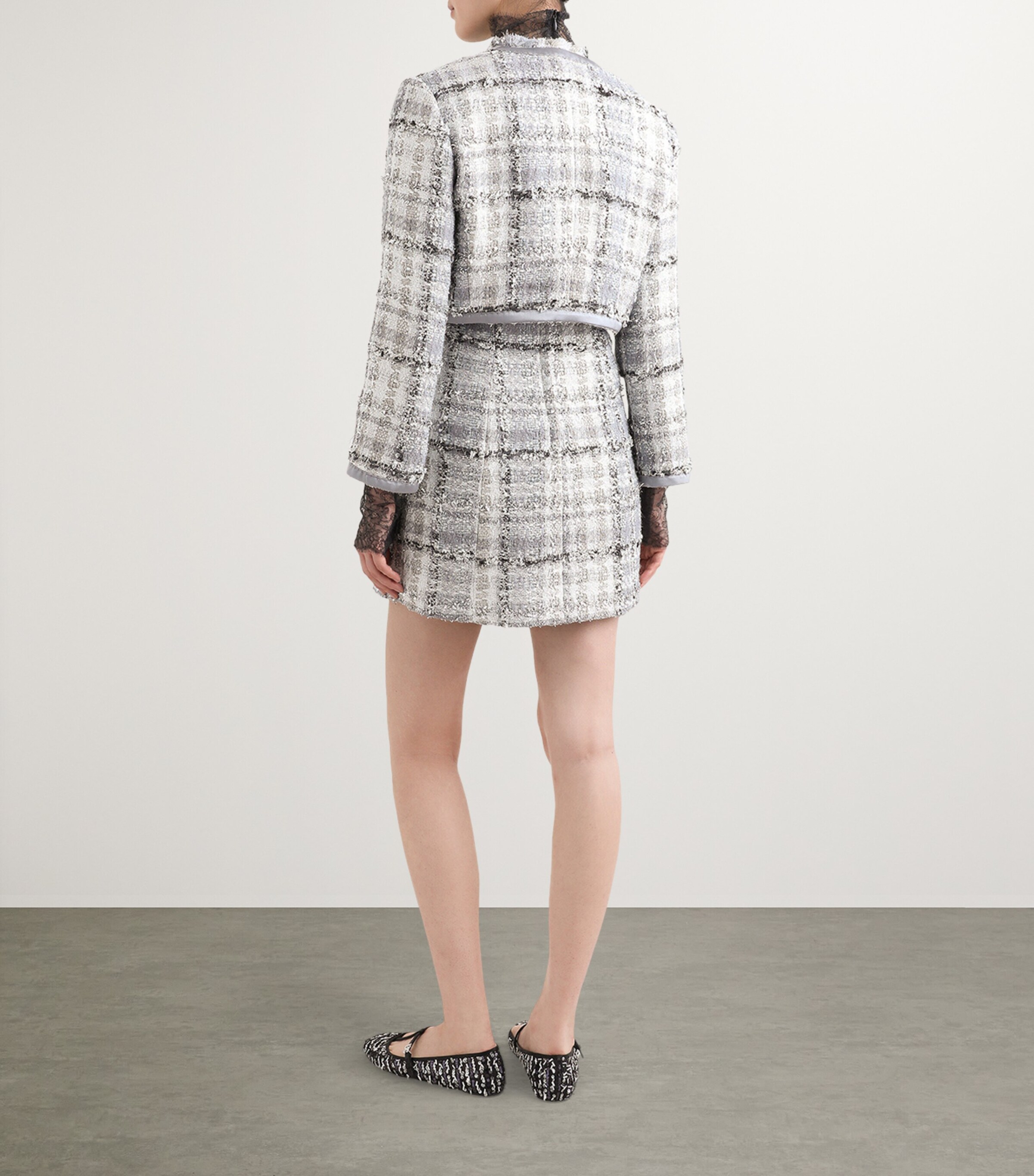 Lace High-Neck Blouse N5543-GREY Image 5