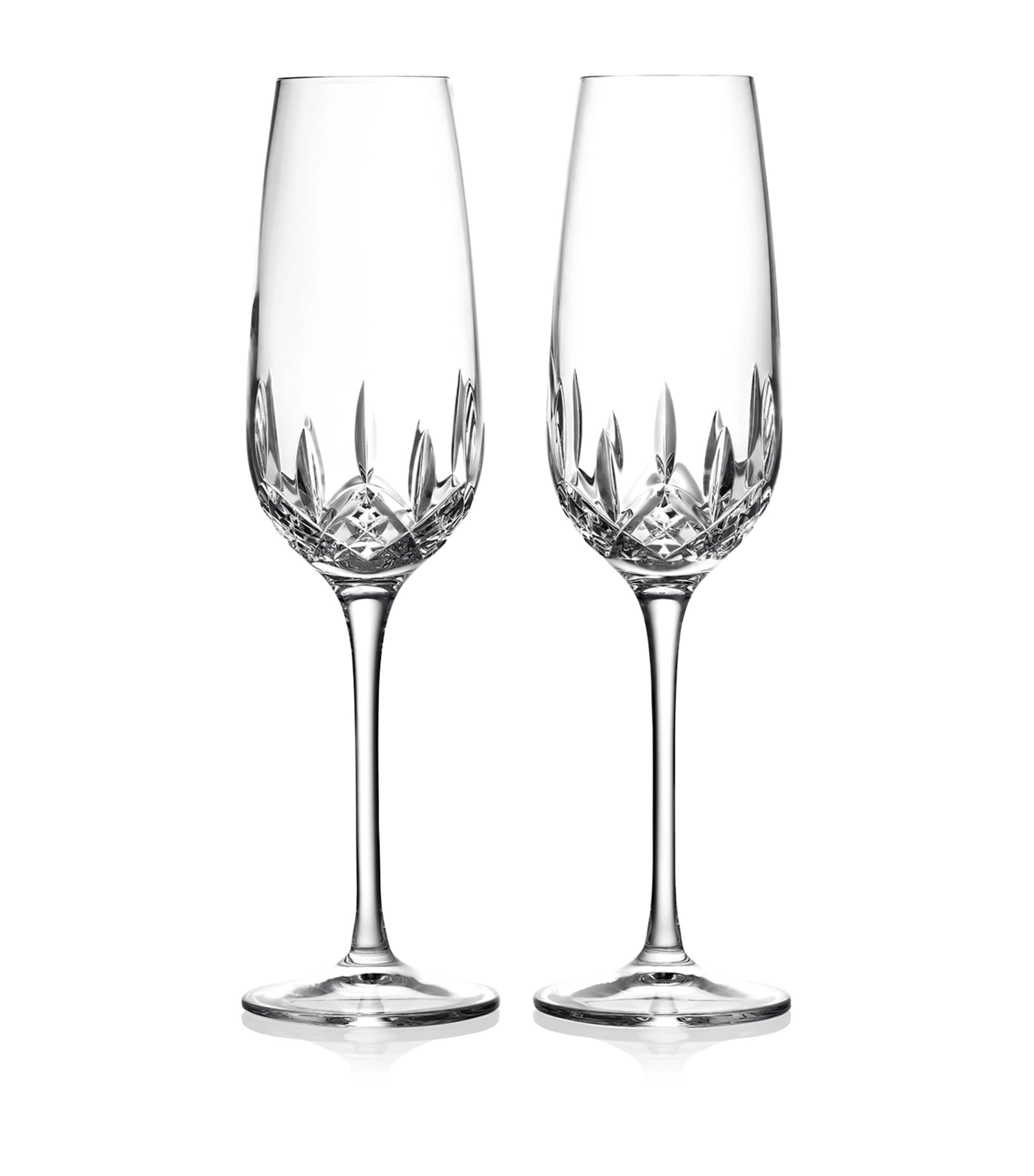 Set of 2 Lismore Essence Champagne Flutes (336ml) CLEAR Image 5