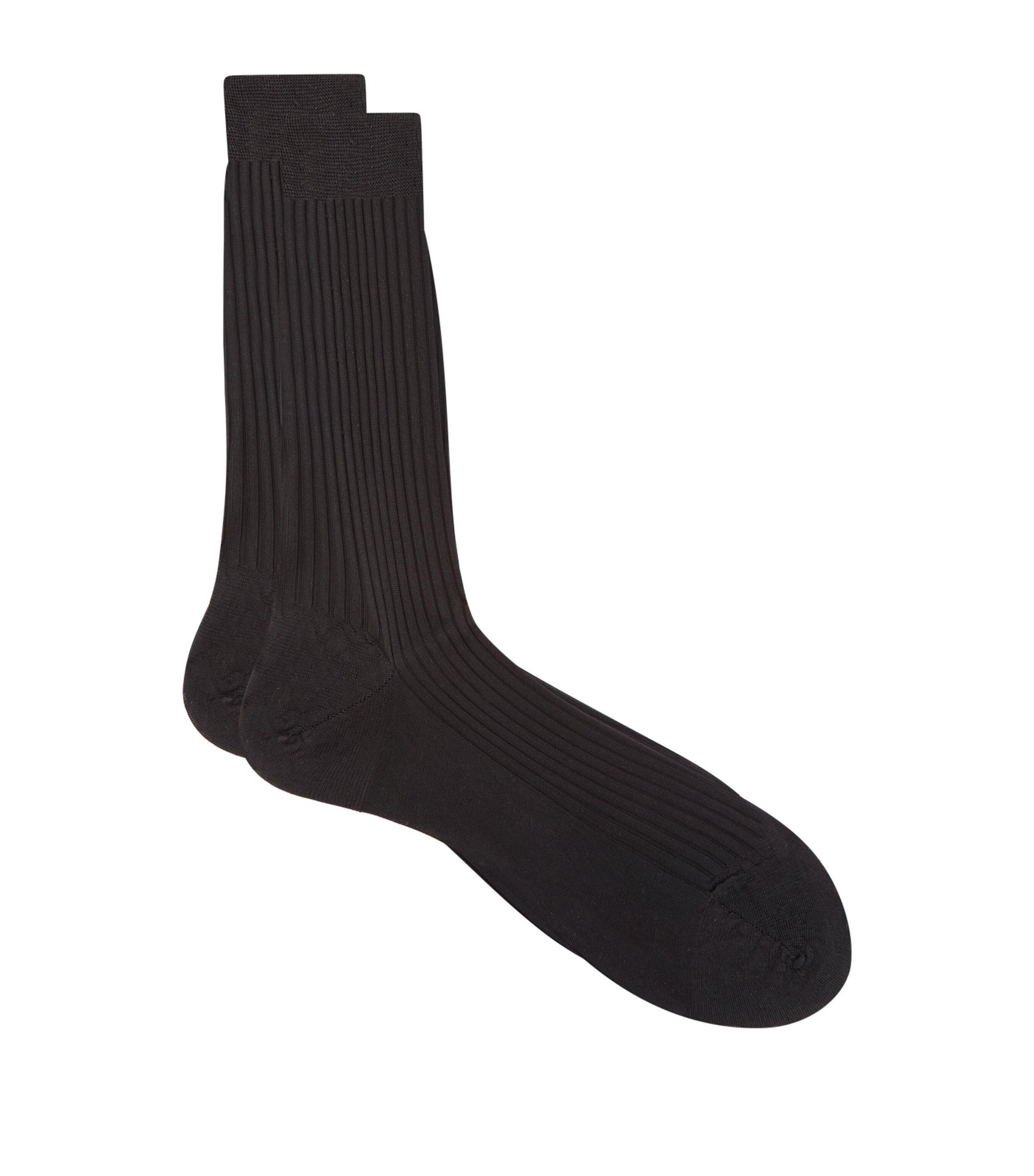 Shop Pantherella Silk Baffin Socks In Black