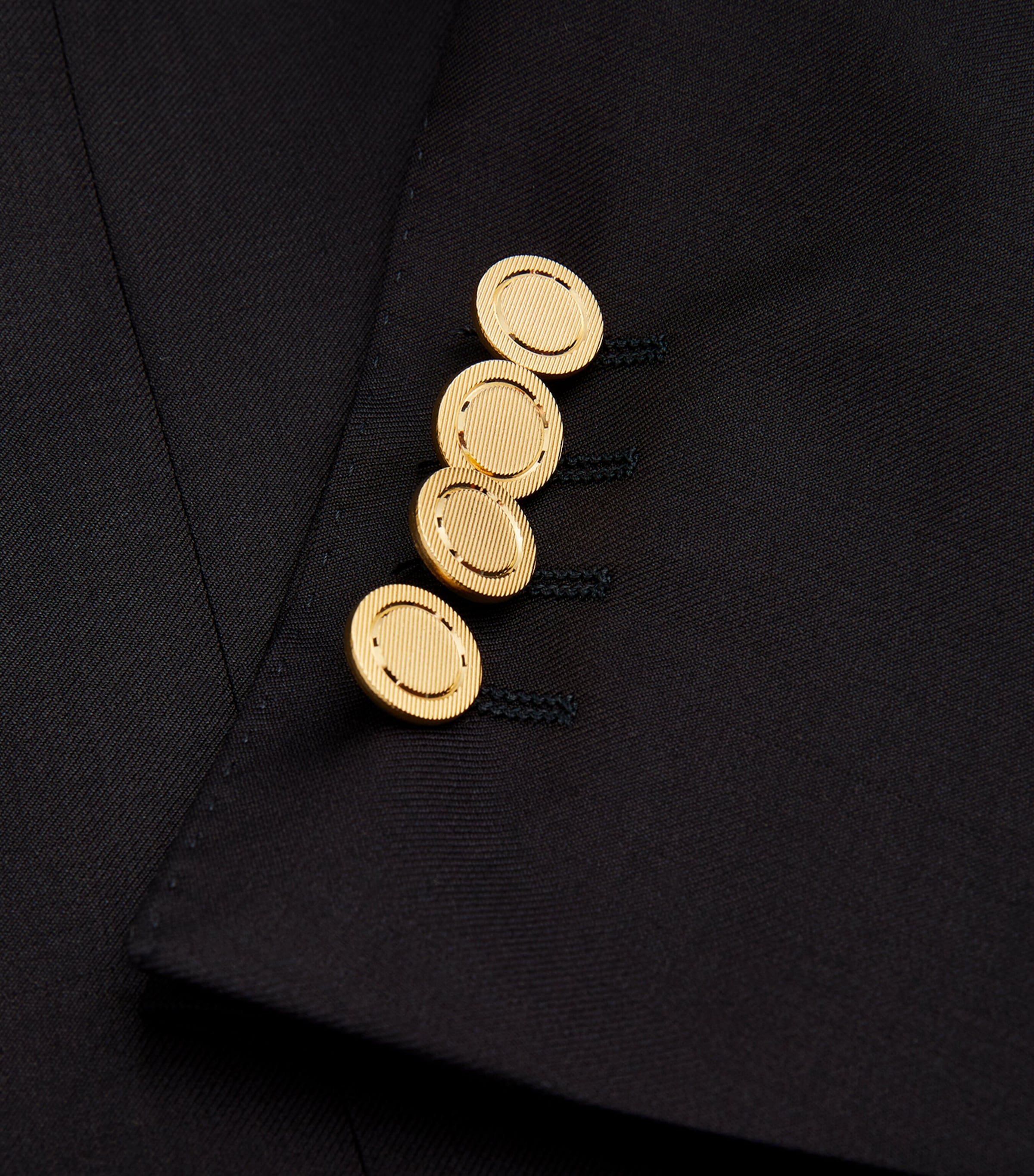 Canali Mens Wool Single-Breasted Suit Jacket Navy Image 5