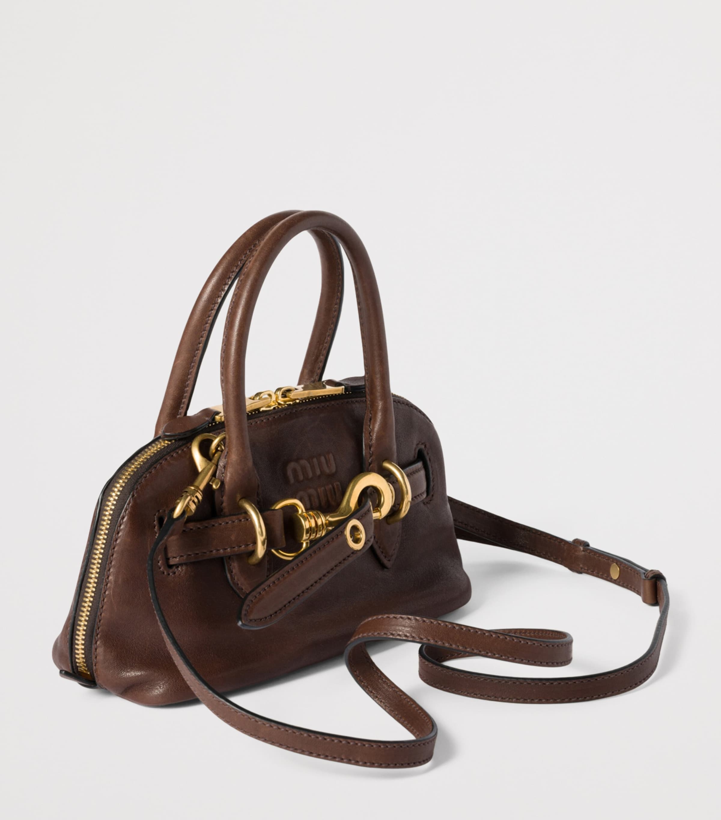 Mini Nappa Leather Aventure Top-Handle Bag F0NBL Image 3