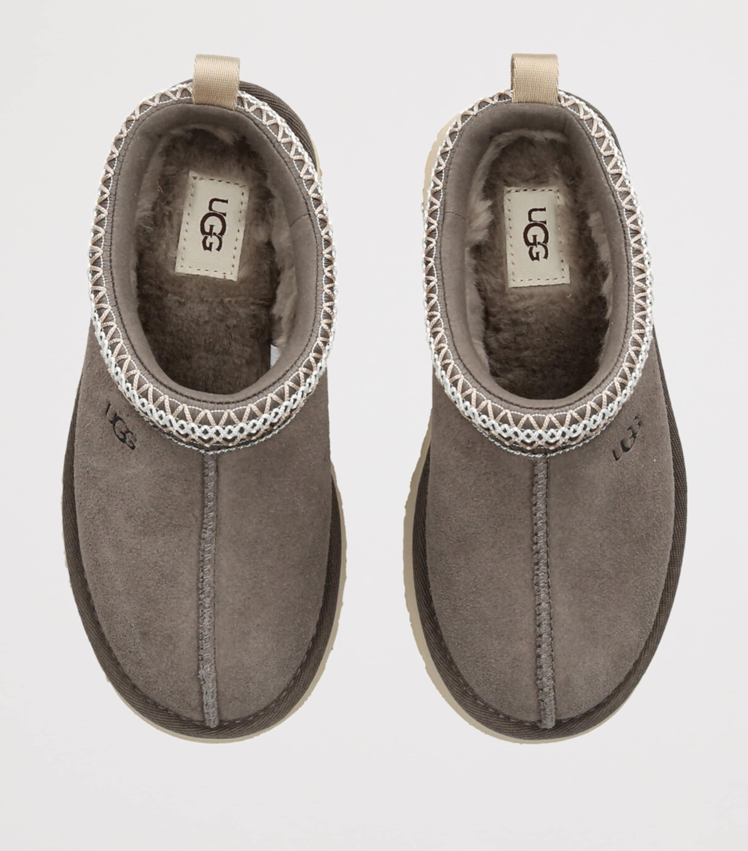 UGG Kids Suede Tazz Slippers Dark Green Image 4