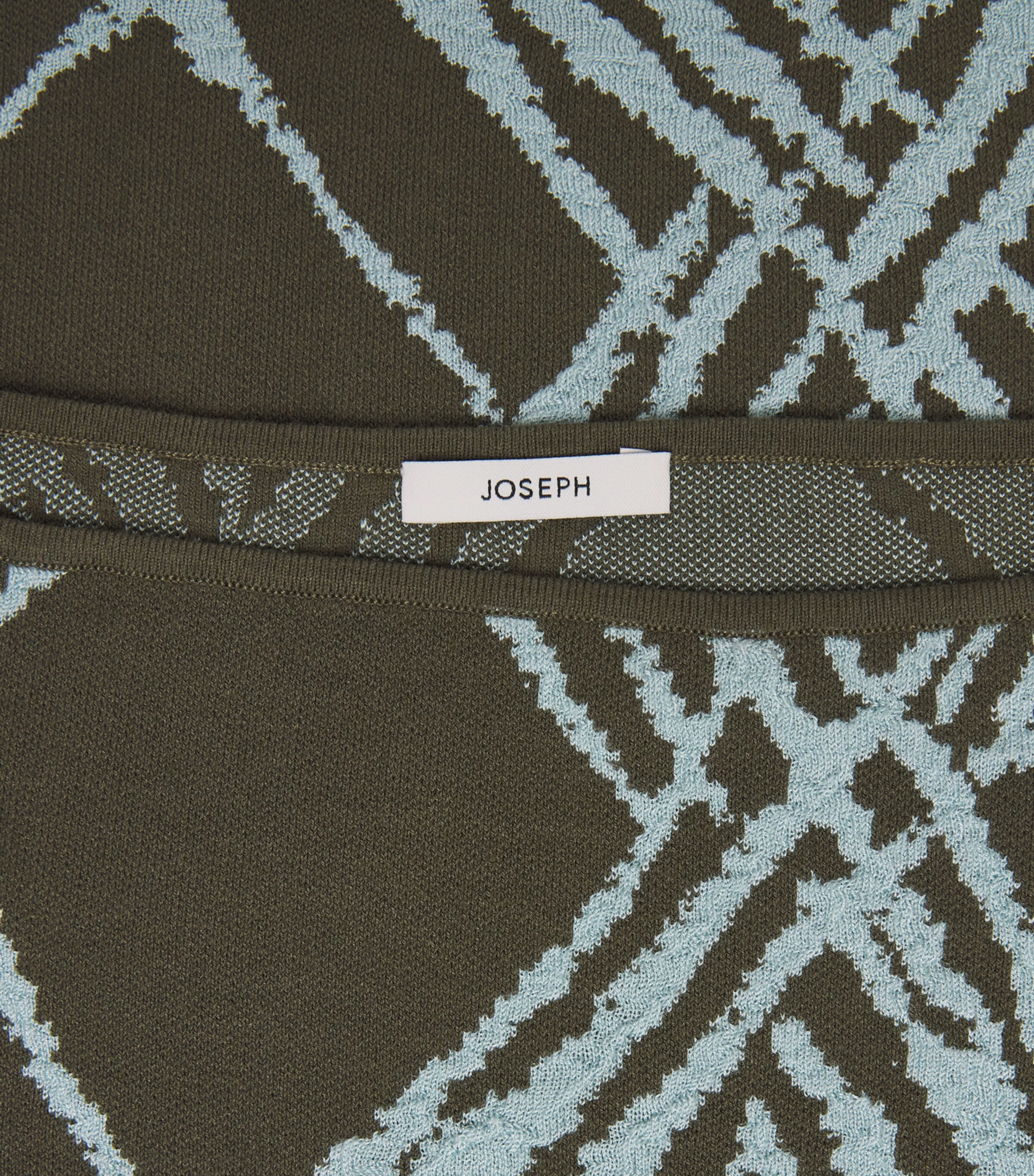 Joseph Womens Cotton-Blend Check Aouda Top Palm Leaf/chambray Image 6