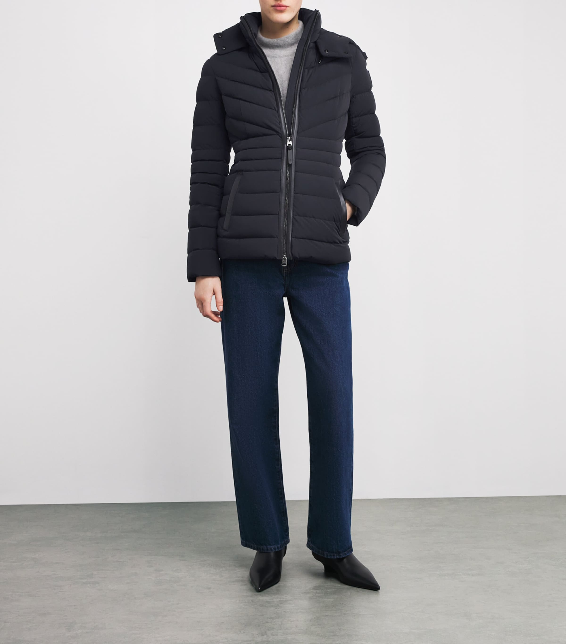 Down-Padded Patsy-NFR Quilted Jacket BLACK Image 2