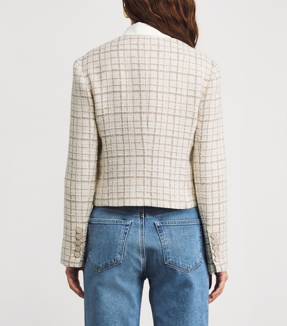 Metallic Tweed Andrea Jacket W0309 DOVE/GOLD LURX Image 4