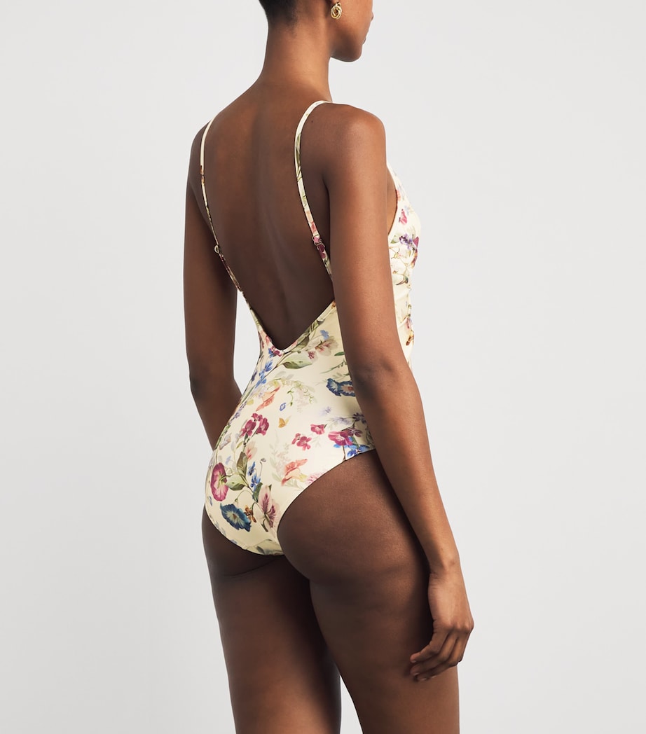 Pleated Patience Swimsuit VANILLA FLORALVFLO Image 3
