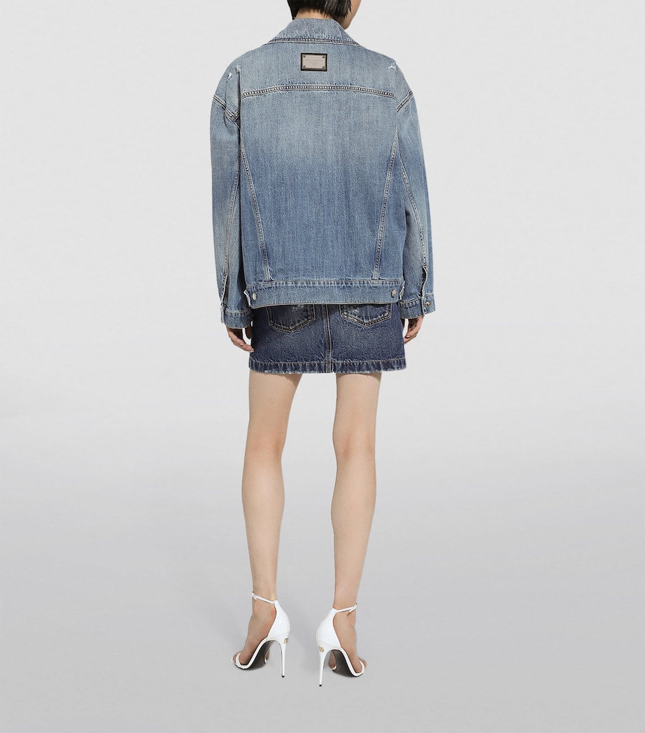 Distressed Denim Jacket S9001-COMBINED COLOU Image 5