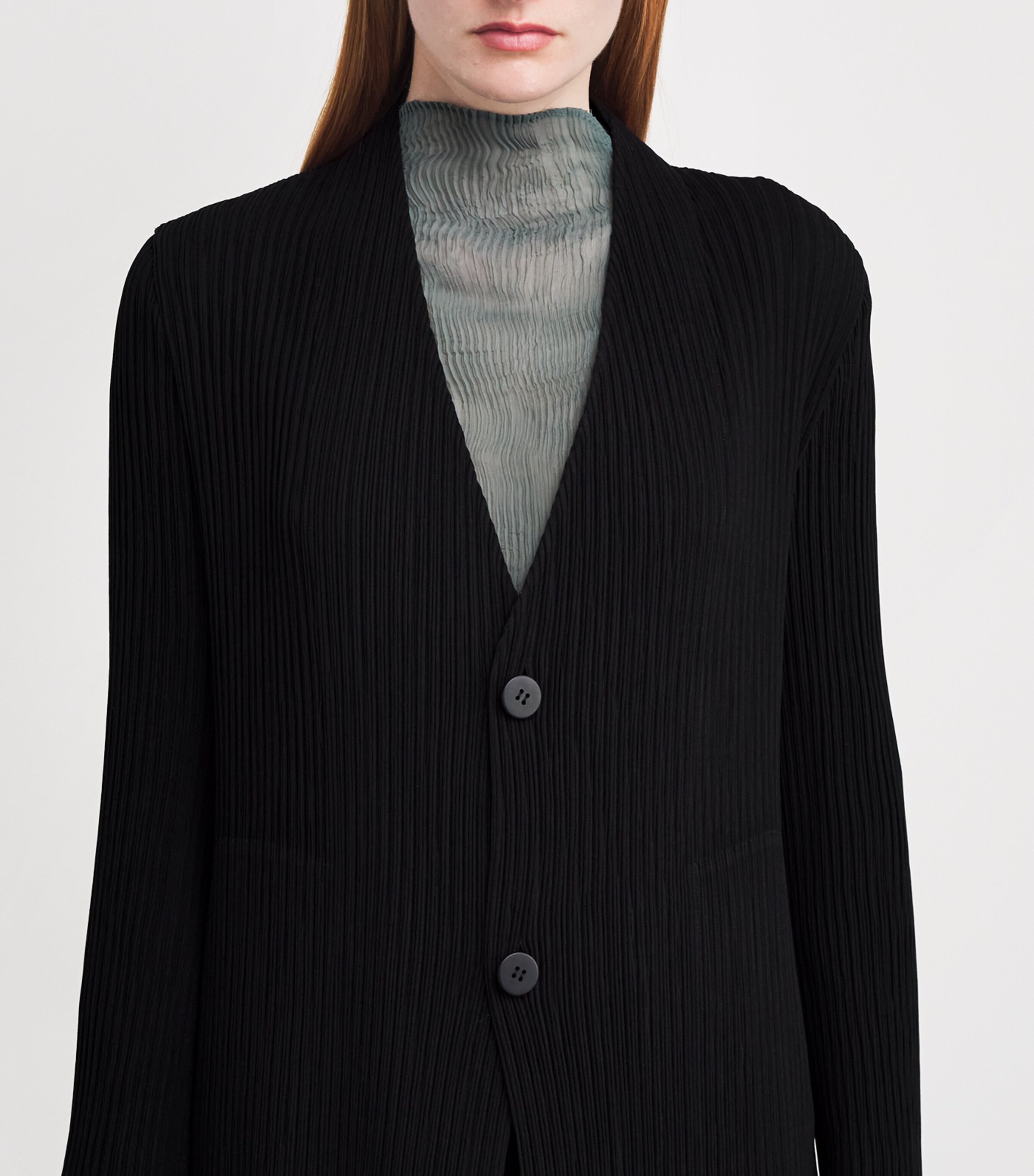 Hatching Pleats Longline Coat 15 Image 6