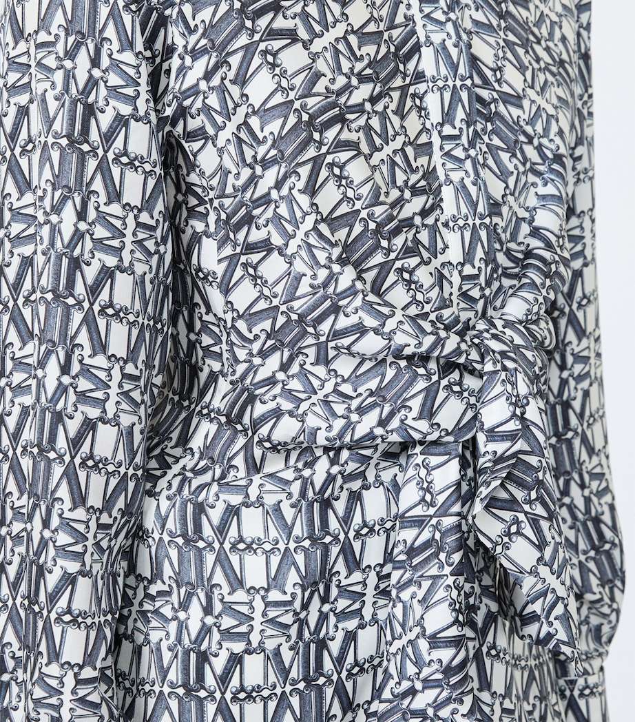 Max Mara Womens Silk Monogram Blouse Ultramarine Image 5