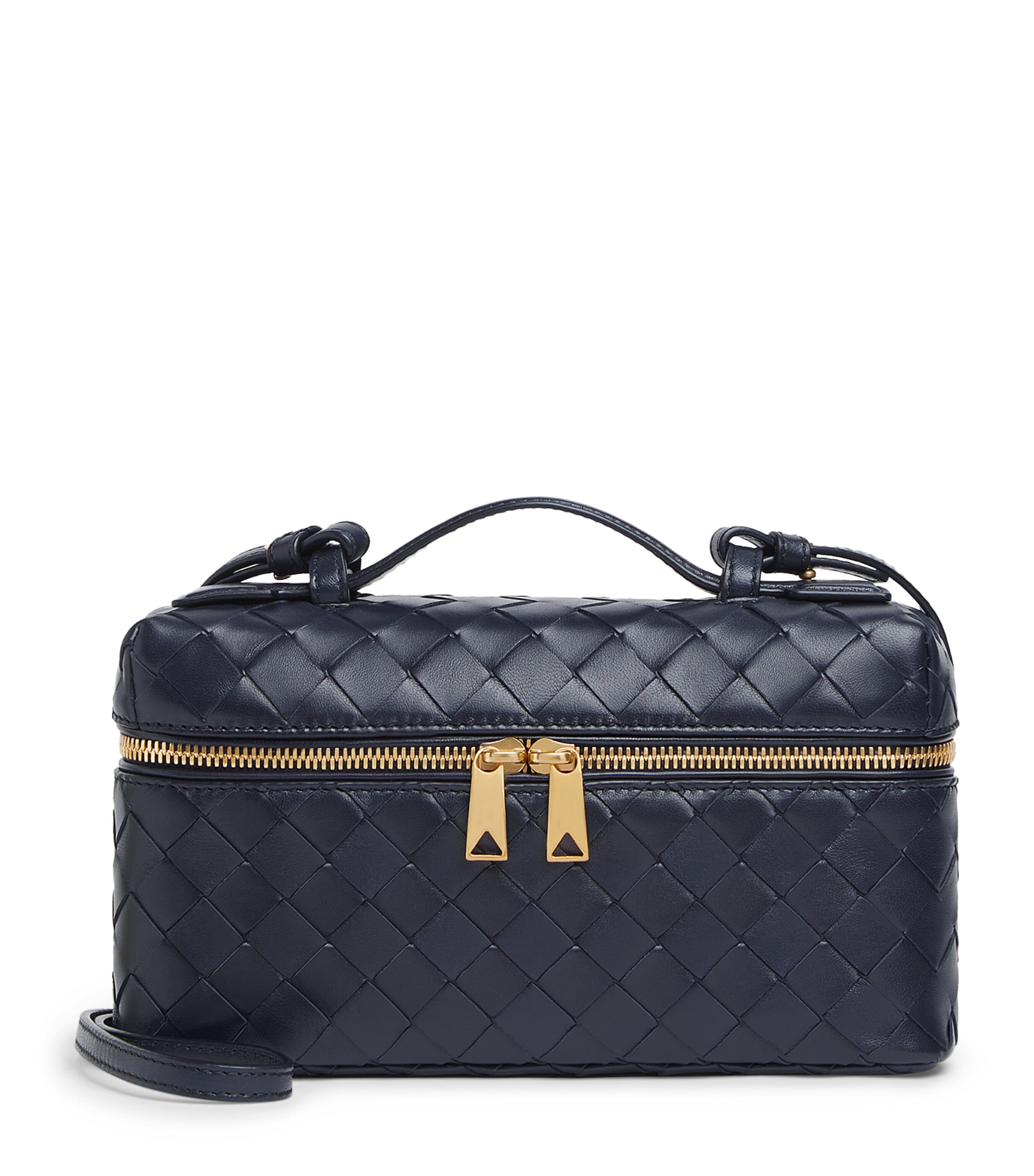 Bottega Veneta Calfskin Bang Bang Vanity Case Bag In Blue