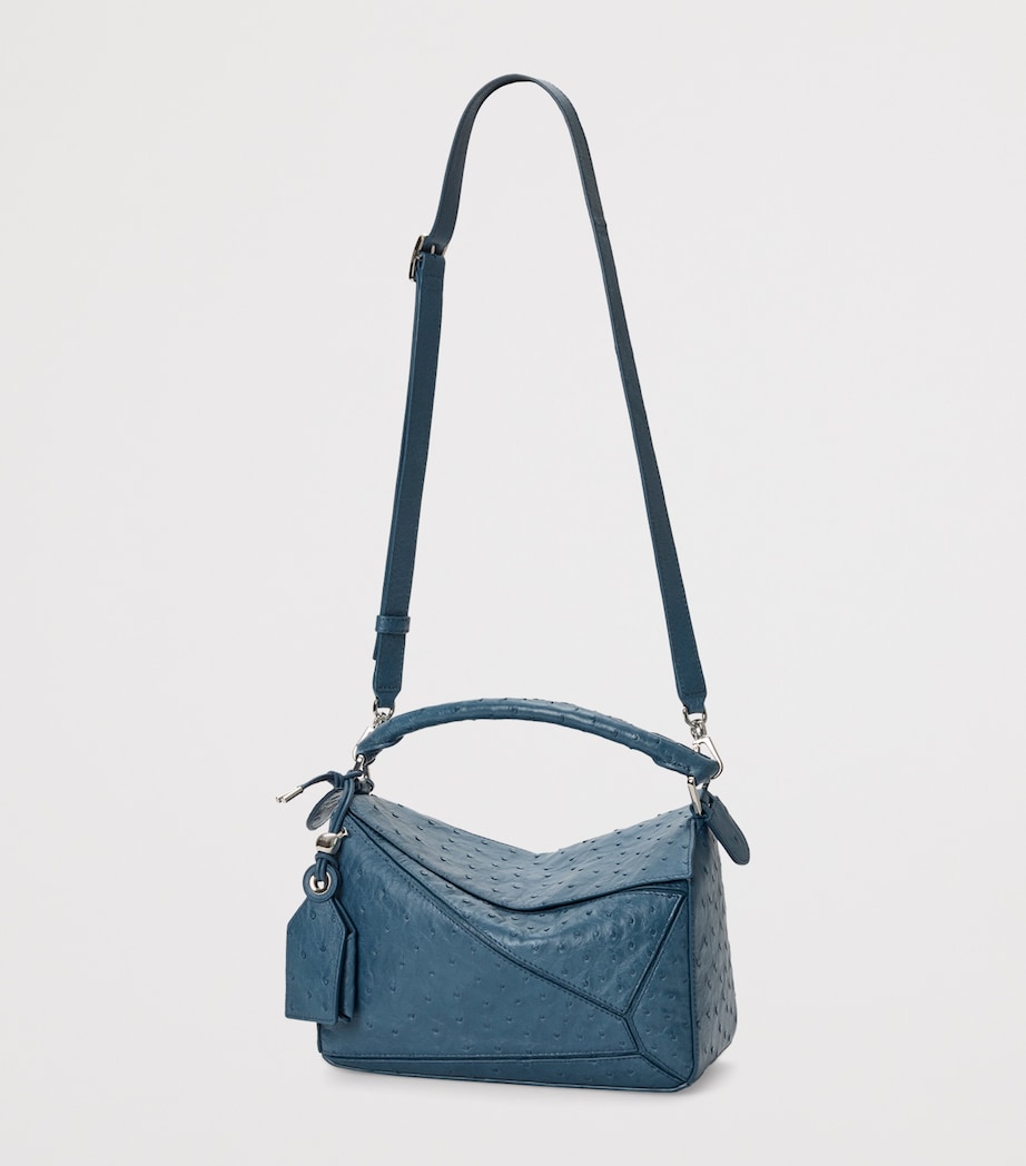 Small Leather Puzzle Top-Handle Bag DENIM Image 6