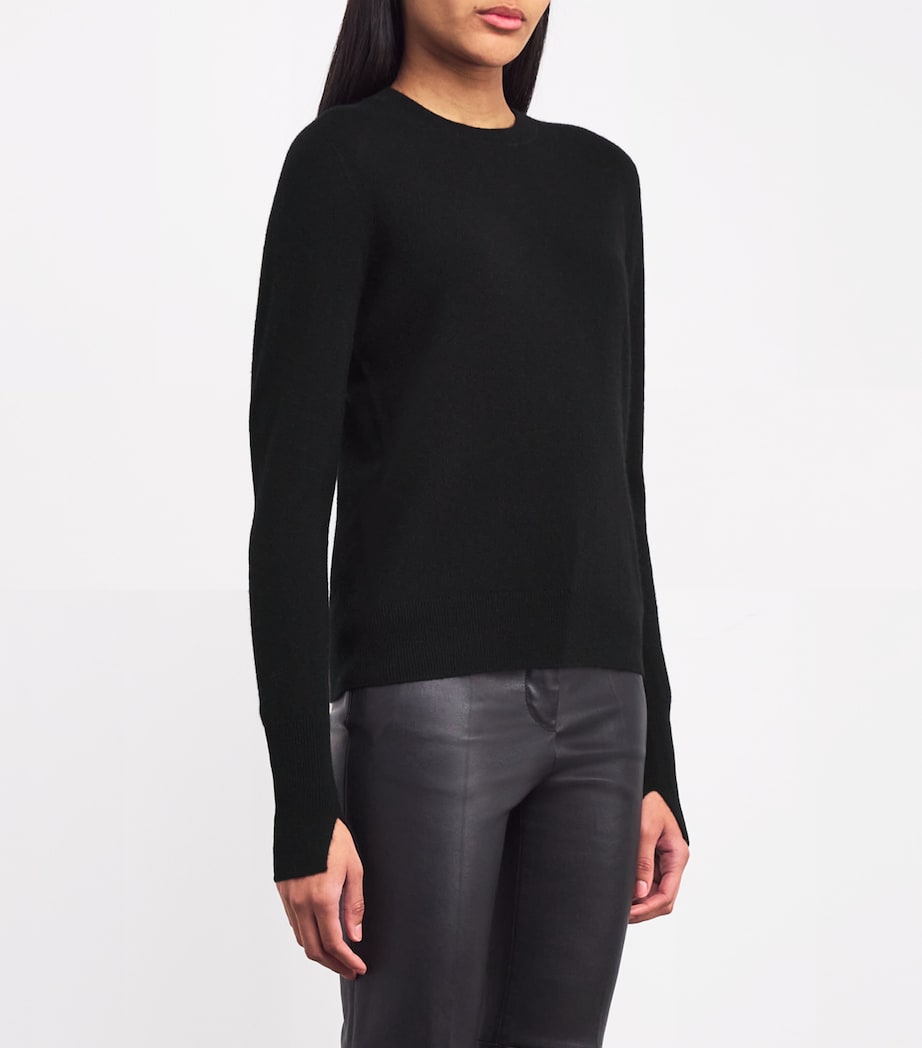 Cashmere Round-Neck Sweater BLACK Image 3