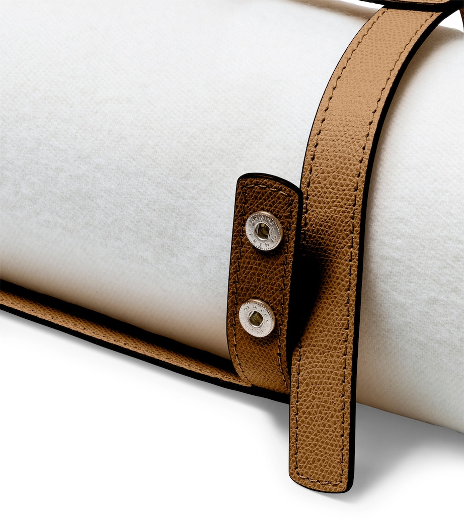Frette Leather Otello Throw Holder Tabacco Image 3