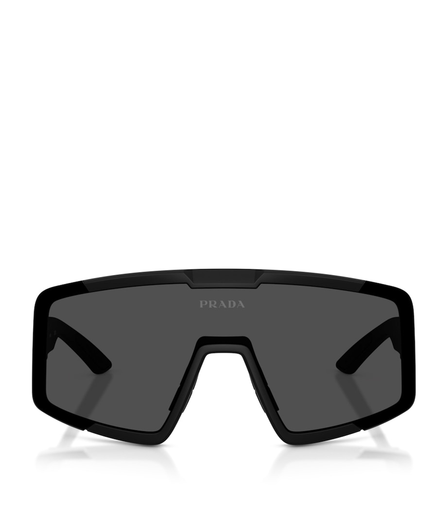Prada Linea Rossa Irregular Sunglasses Black Image 1