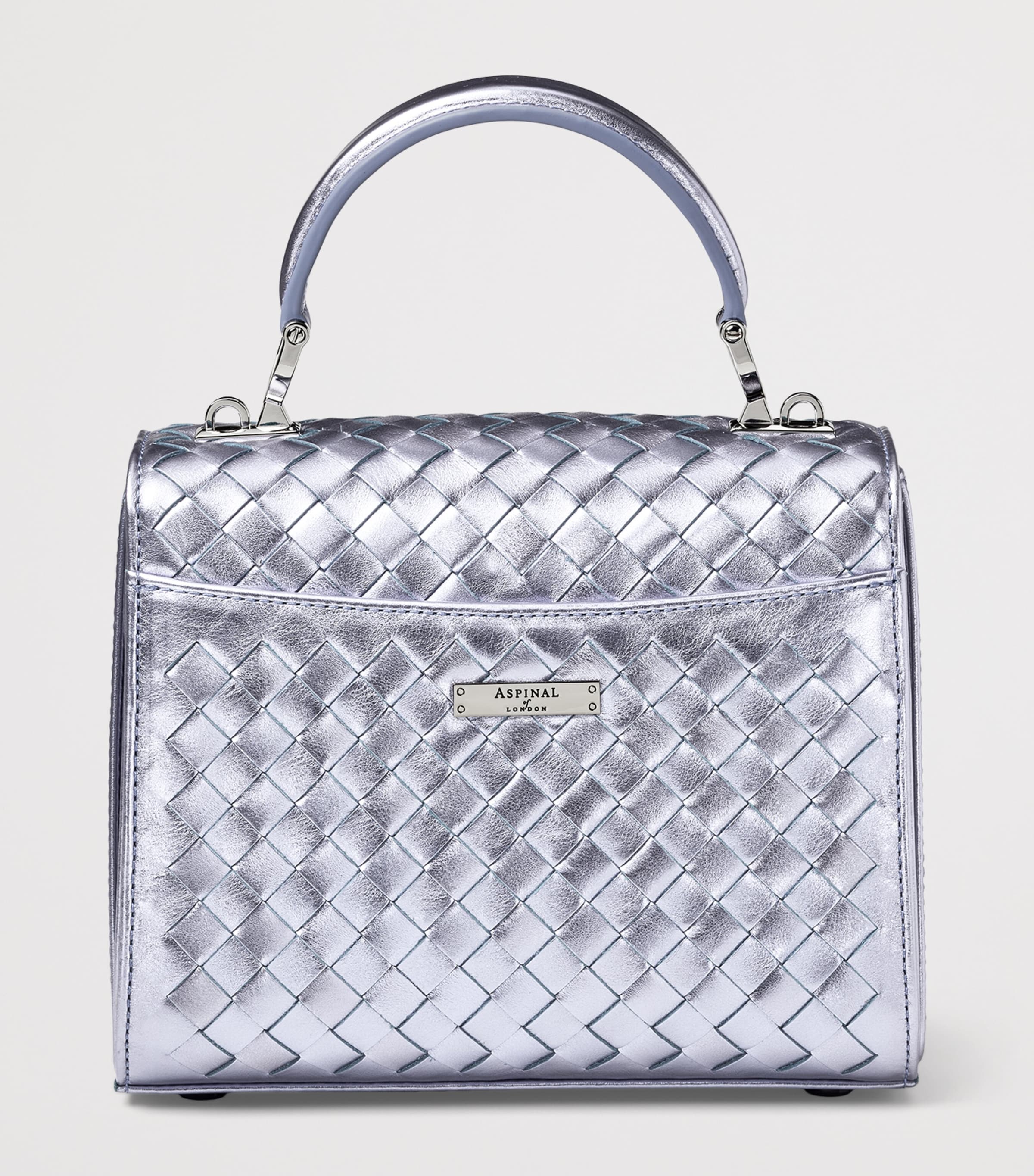 Midi Metallic Leather Mayfair Bag BLUE METALLIC Image 3