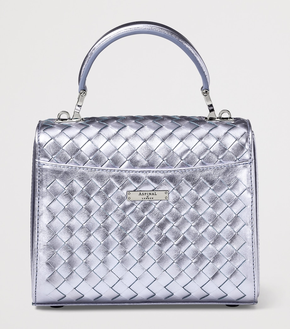 Midi Metallic Leather Mayfair Bag BLUE METALLIC Image 3