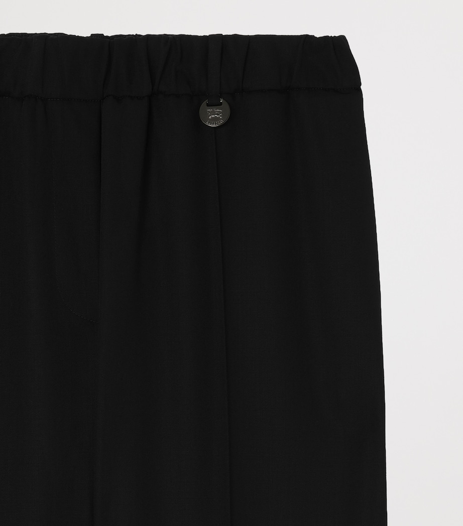 Burberry Womens Wool Twill Sweatpants Black Image 2