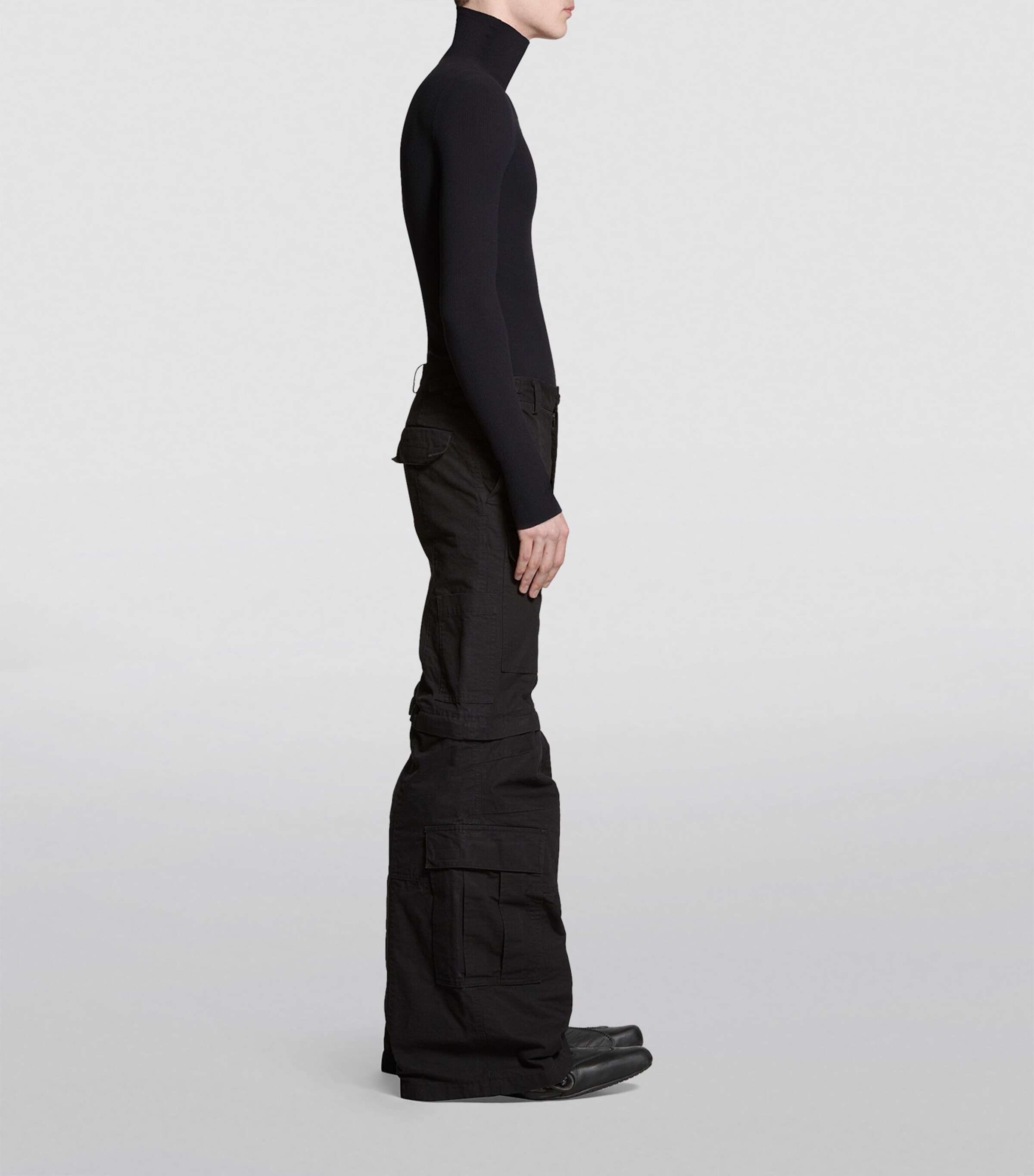 Balenciaga Mens Flared Cargo Trousers Image 3