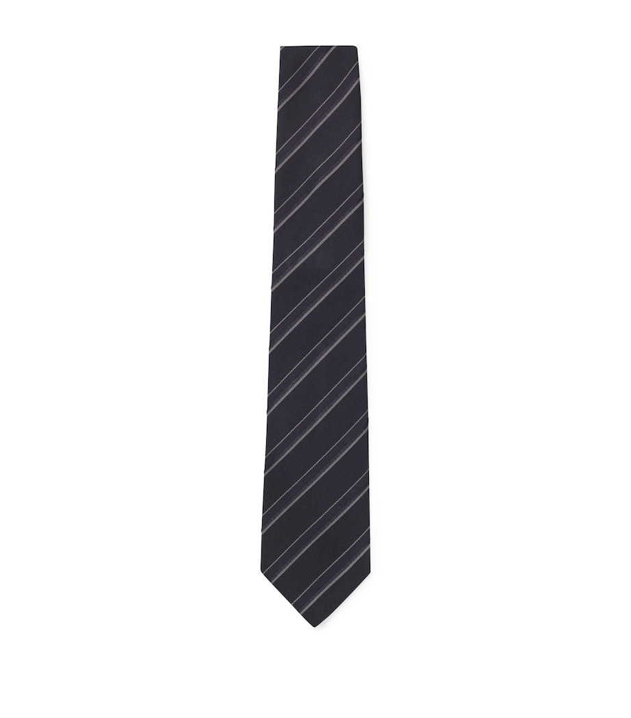 BOSS Silk-Blend Striped Tie Image 1