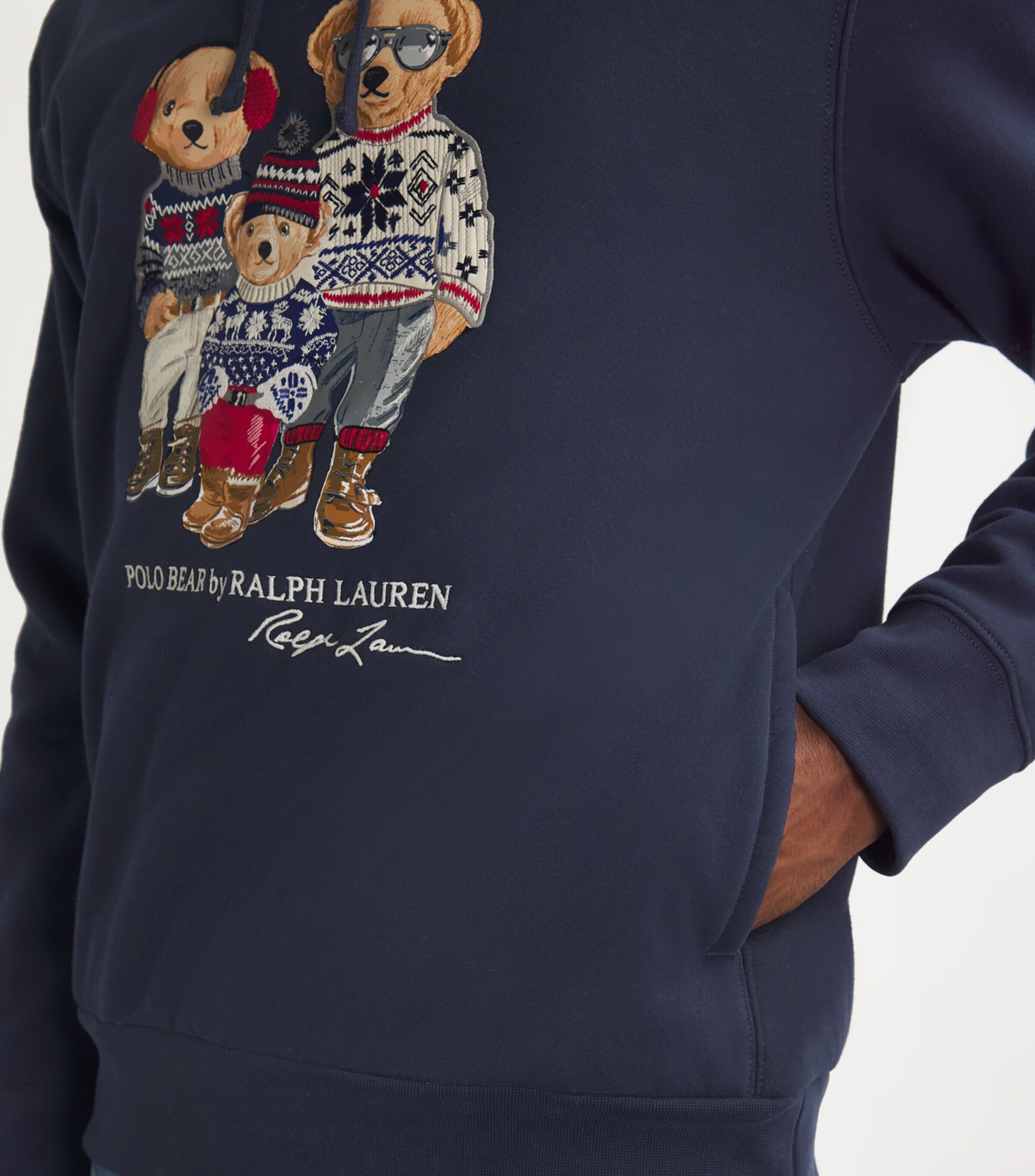 Polo bear long sleeve hooded t shirt deals